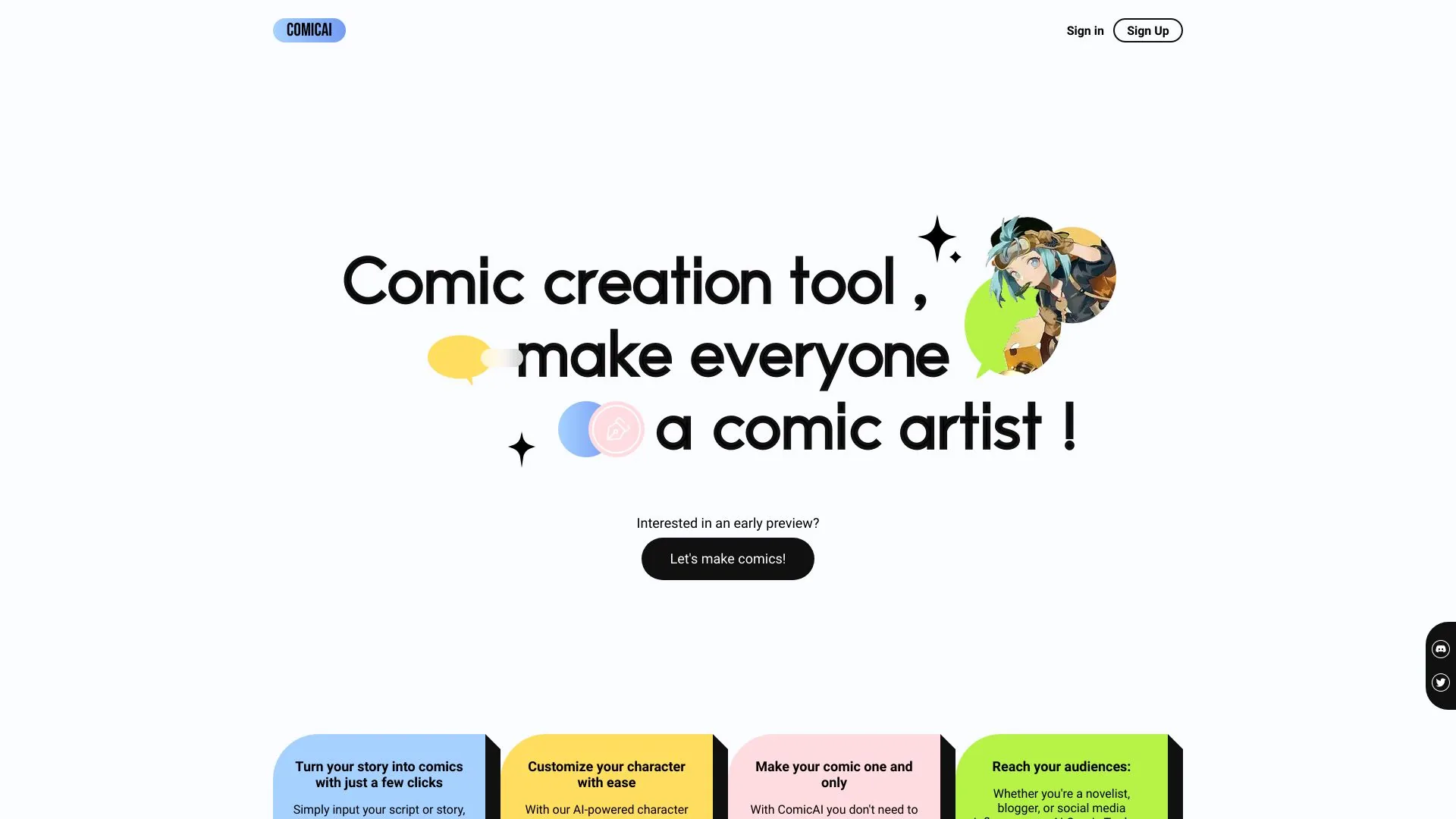 Comicai screenshot