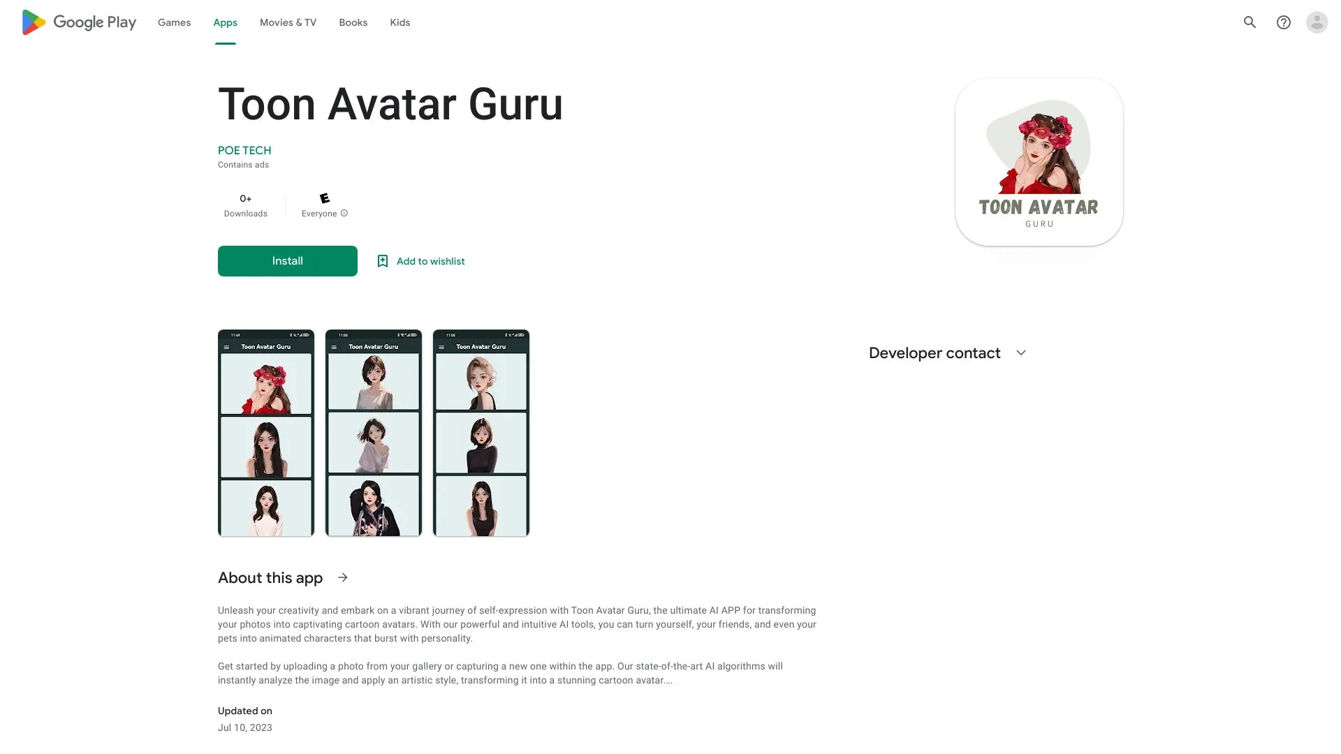 Toon Avatar Guru screenshot