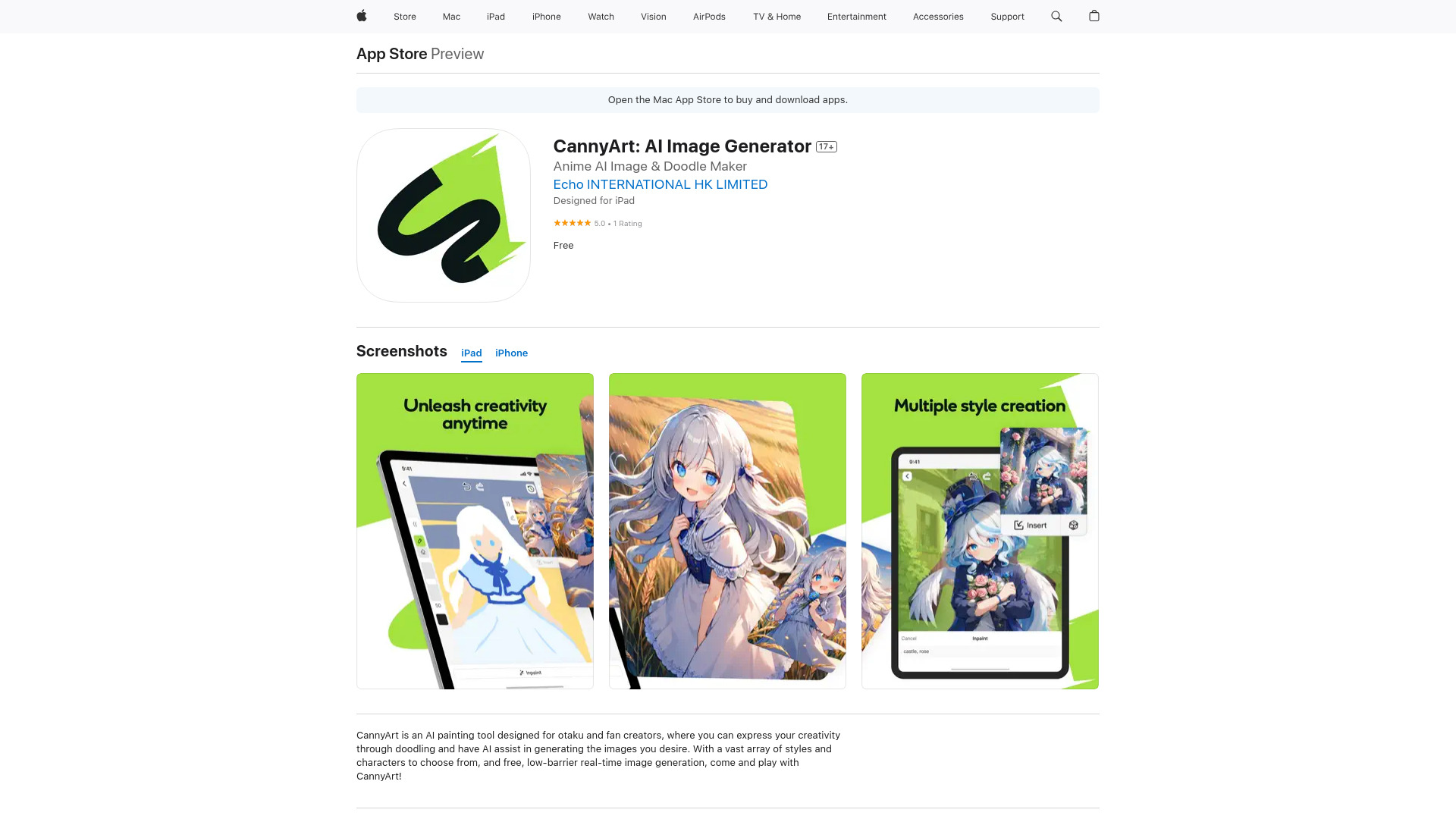 CannyArt: AI Image Generator screenshot