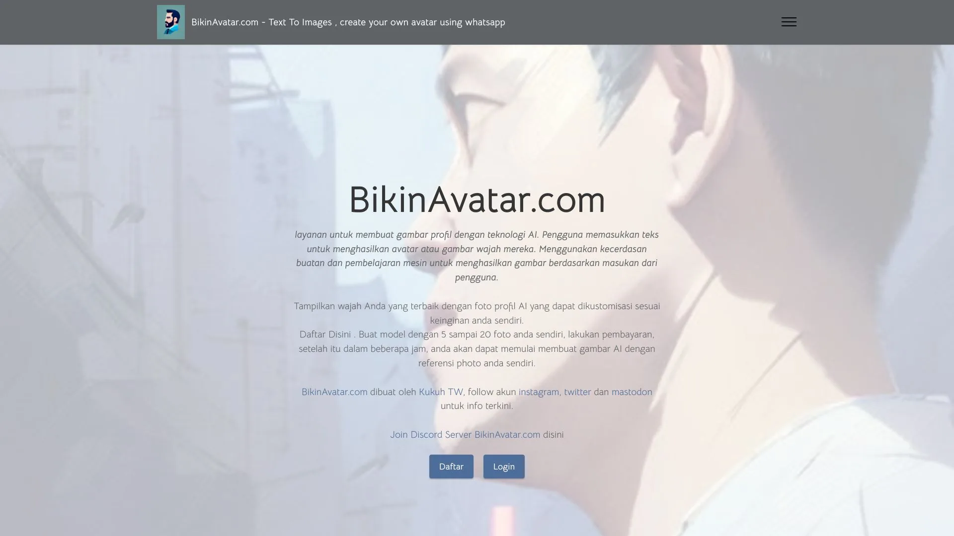 BikinAvatar.com - 文字生成图像 screenshot