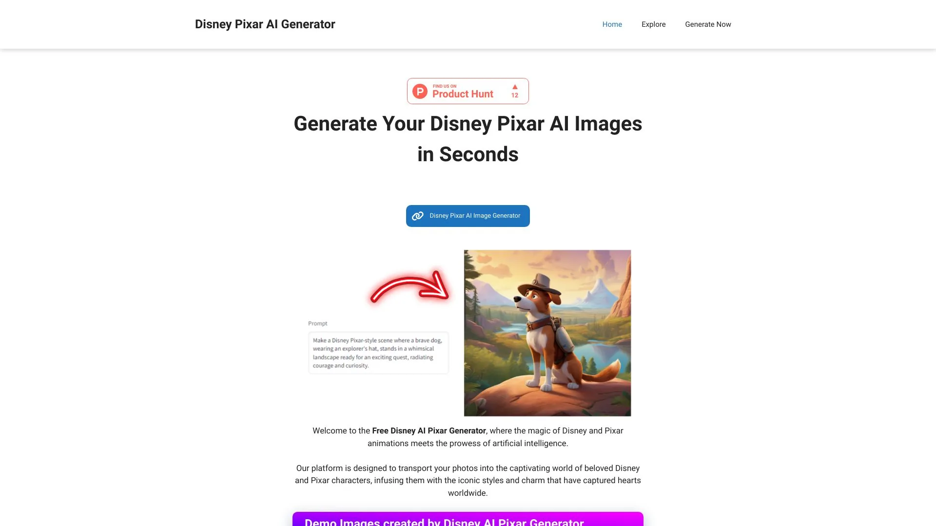 Disney AI Pixar生成器 screenshot