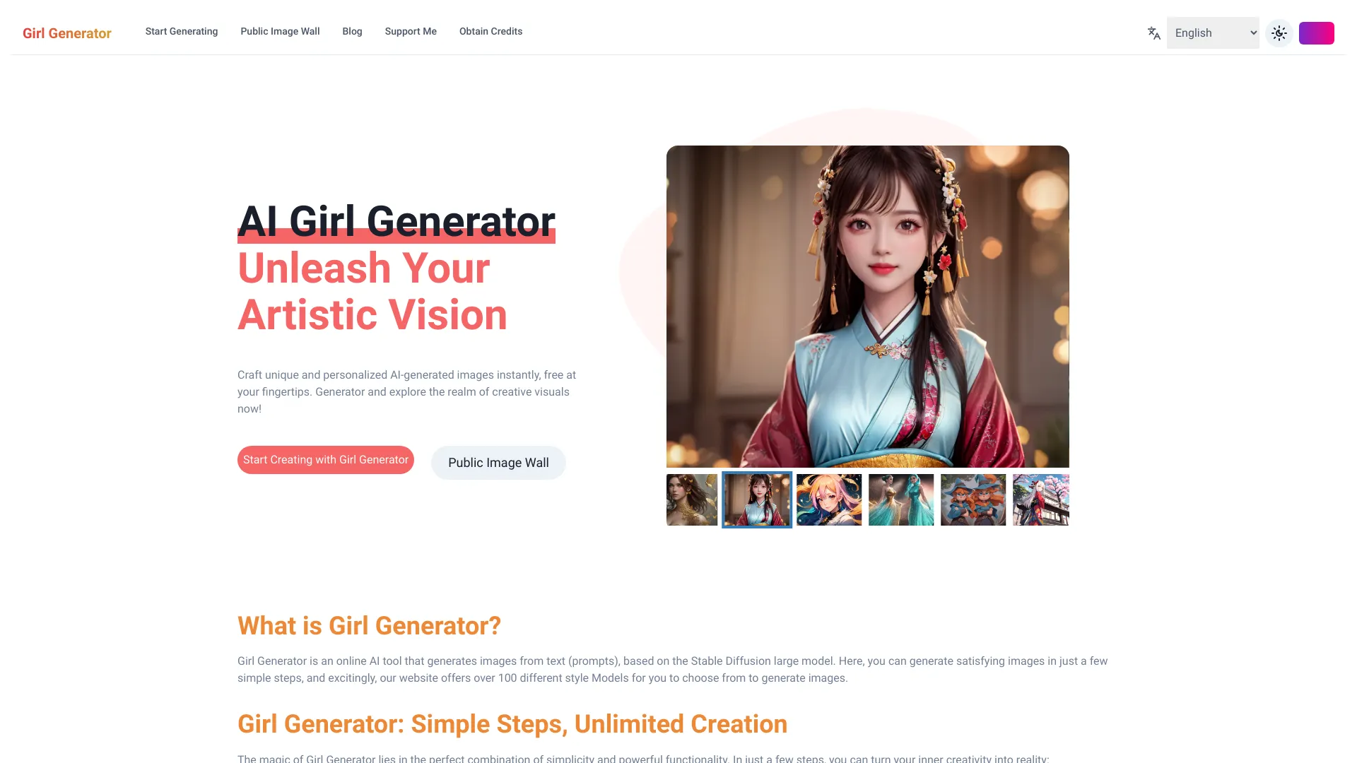 Girl Generator screenshot