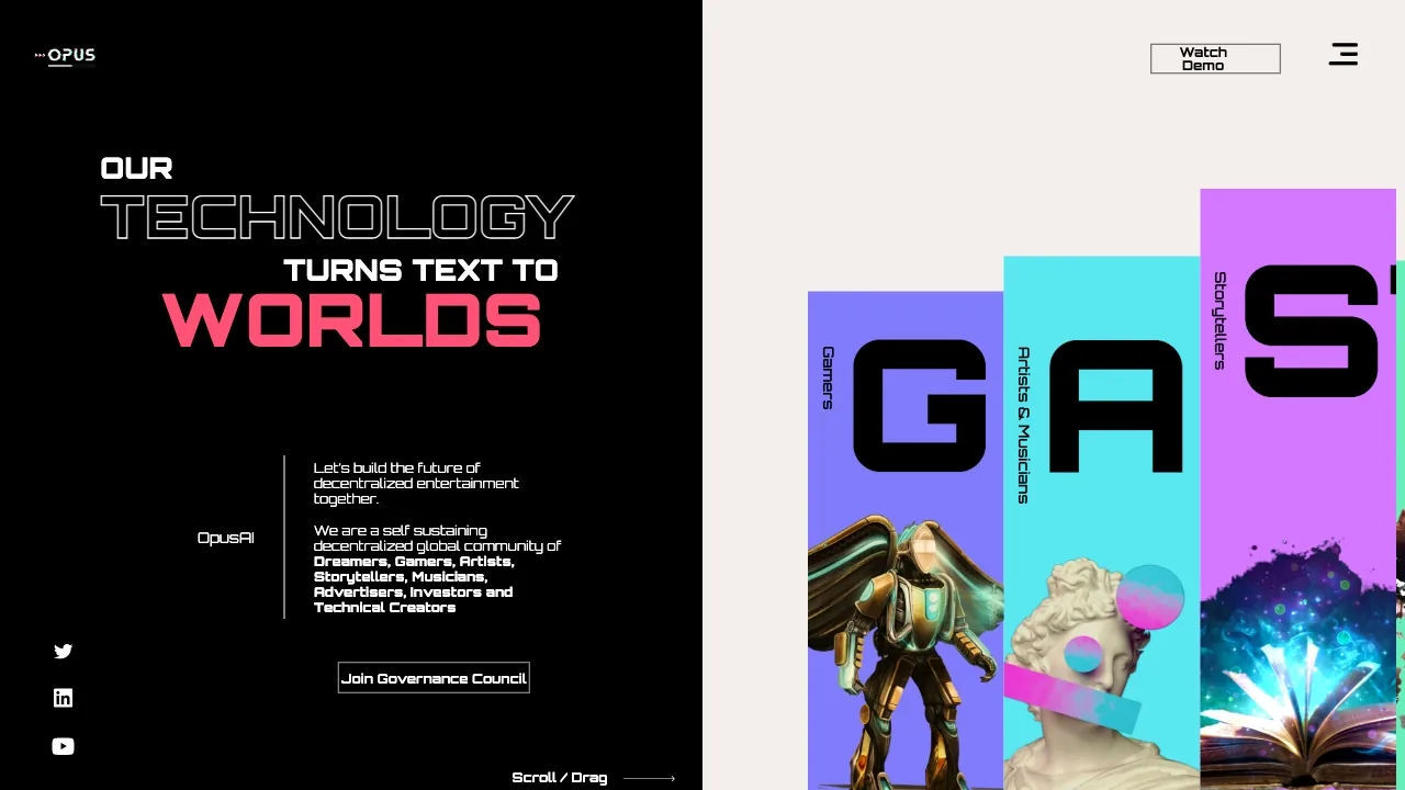 OpusWebsite screenshot