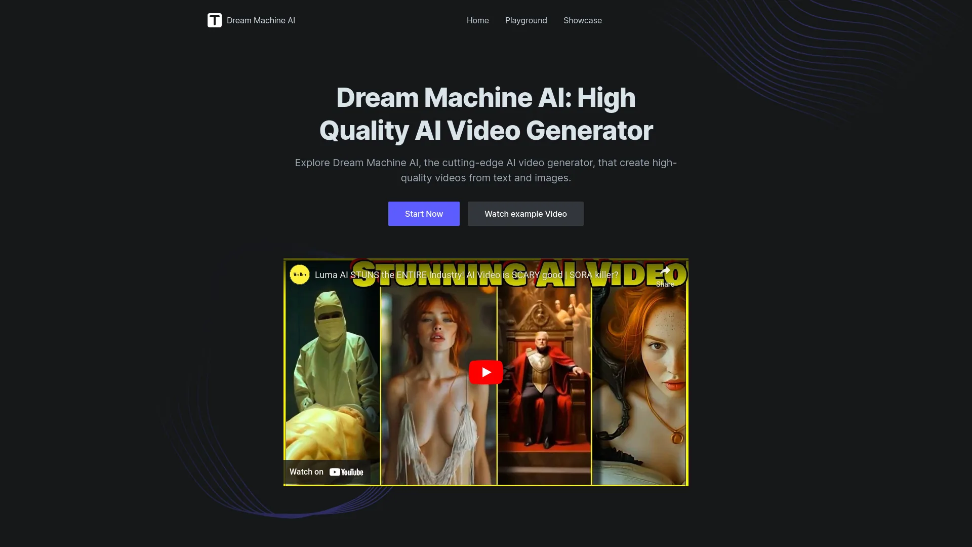 Dream Machine AI screenshot