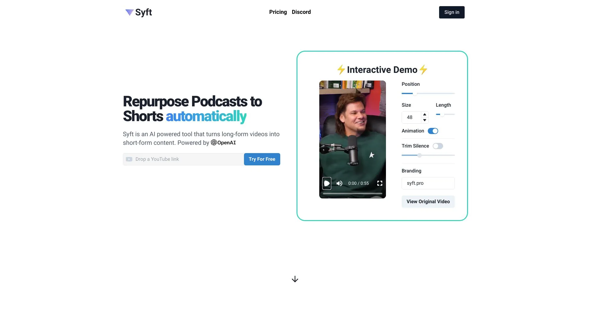 Syft | Podcast Clip Generator screenshot