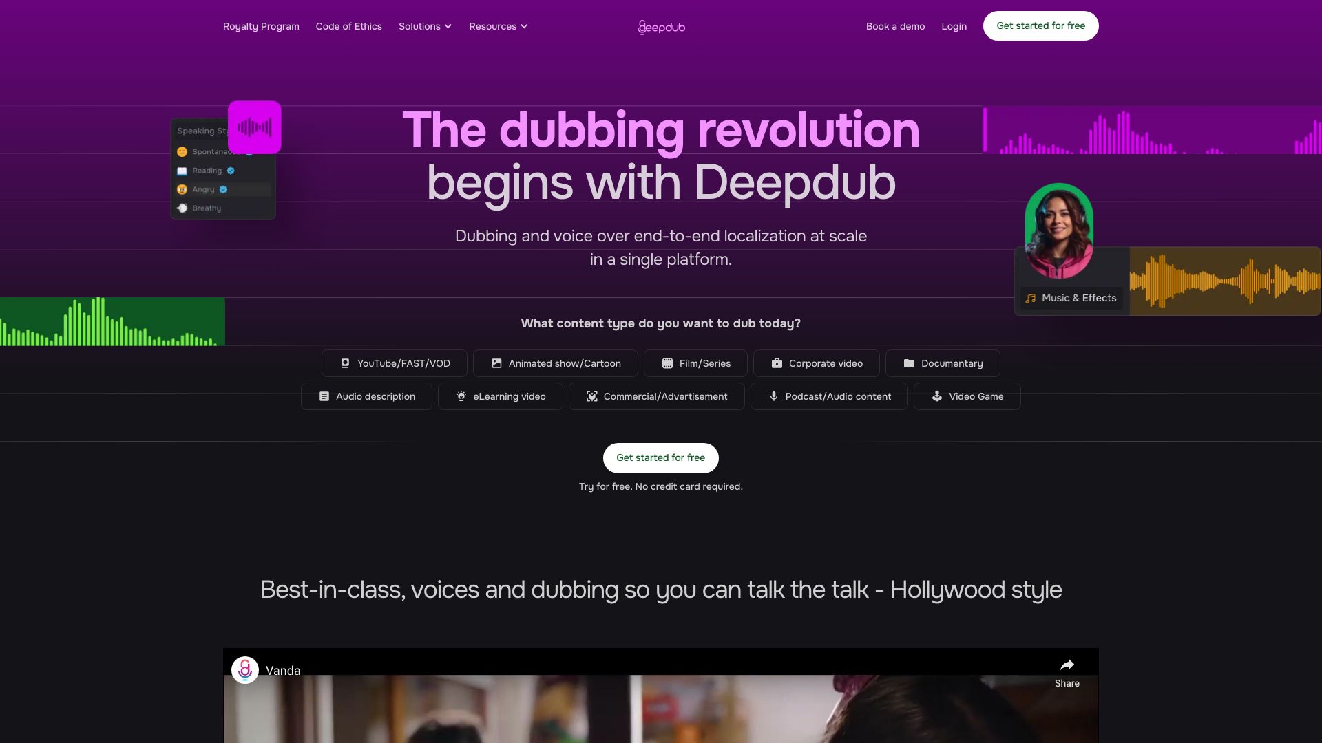 Deepdub screenshot