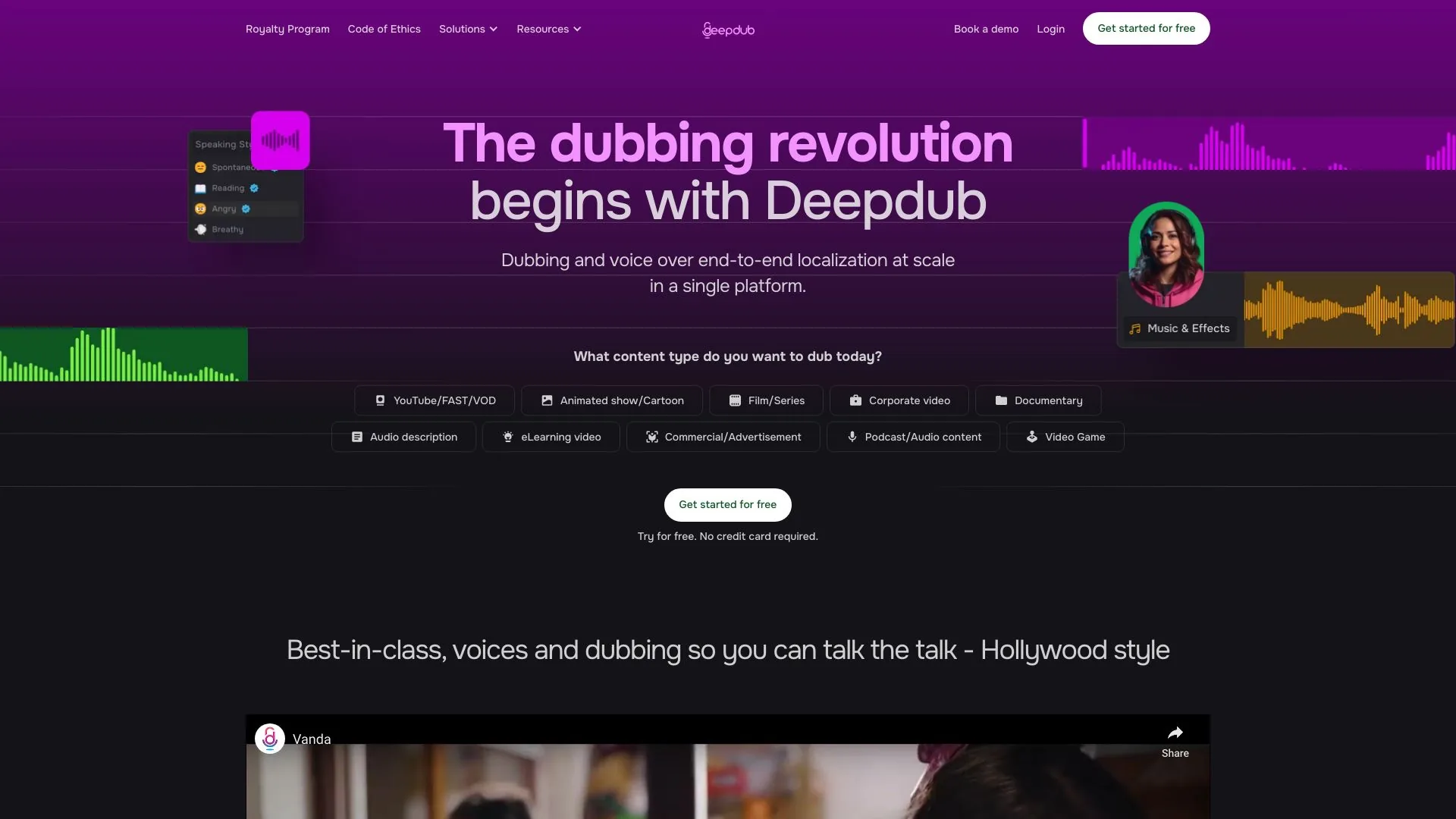 Deepdub screenshot