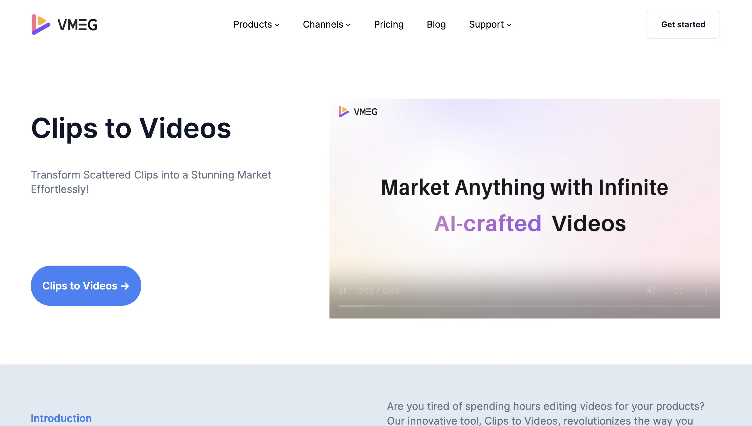 VMEG - Clips to Videos screenshot