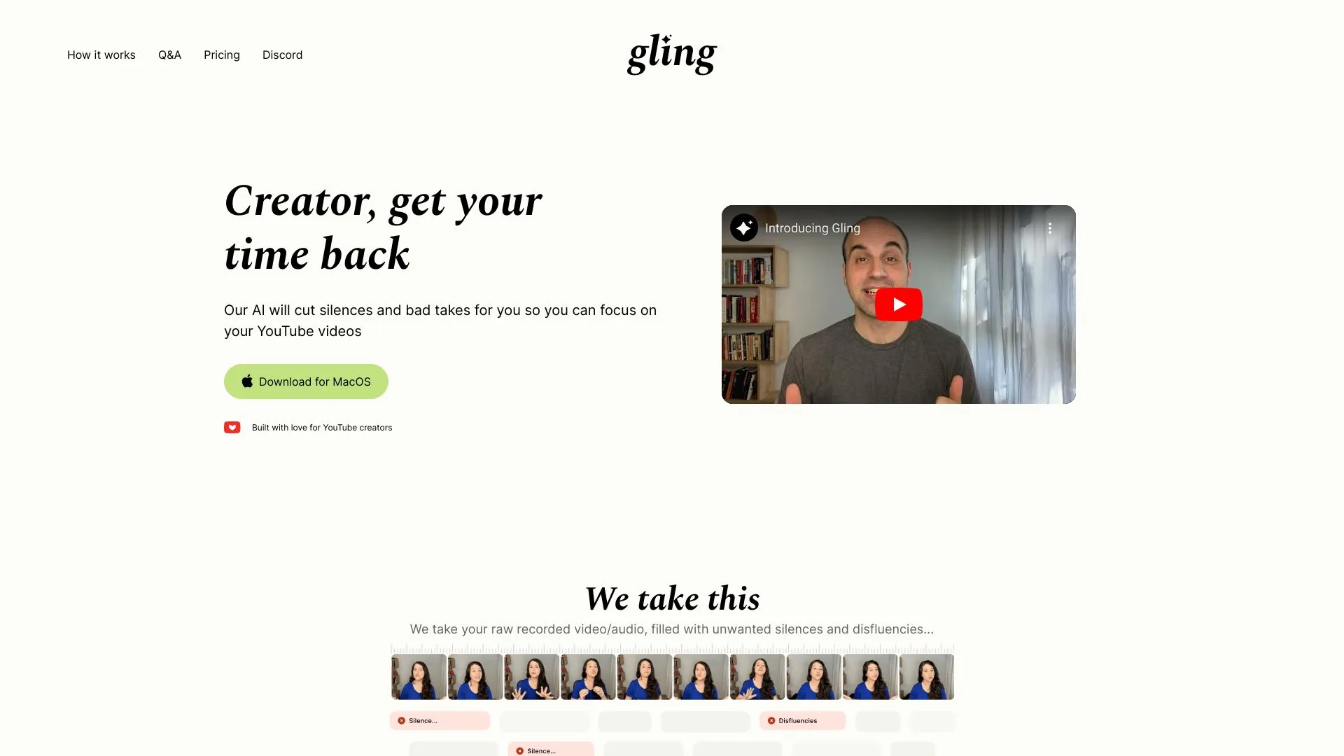 Gling AI screenshot