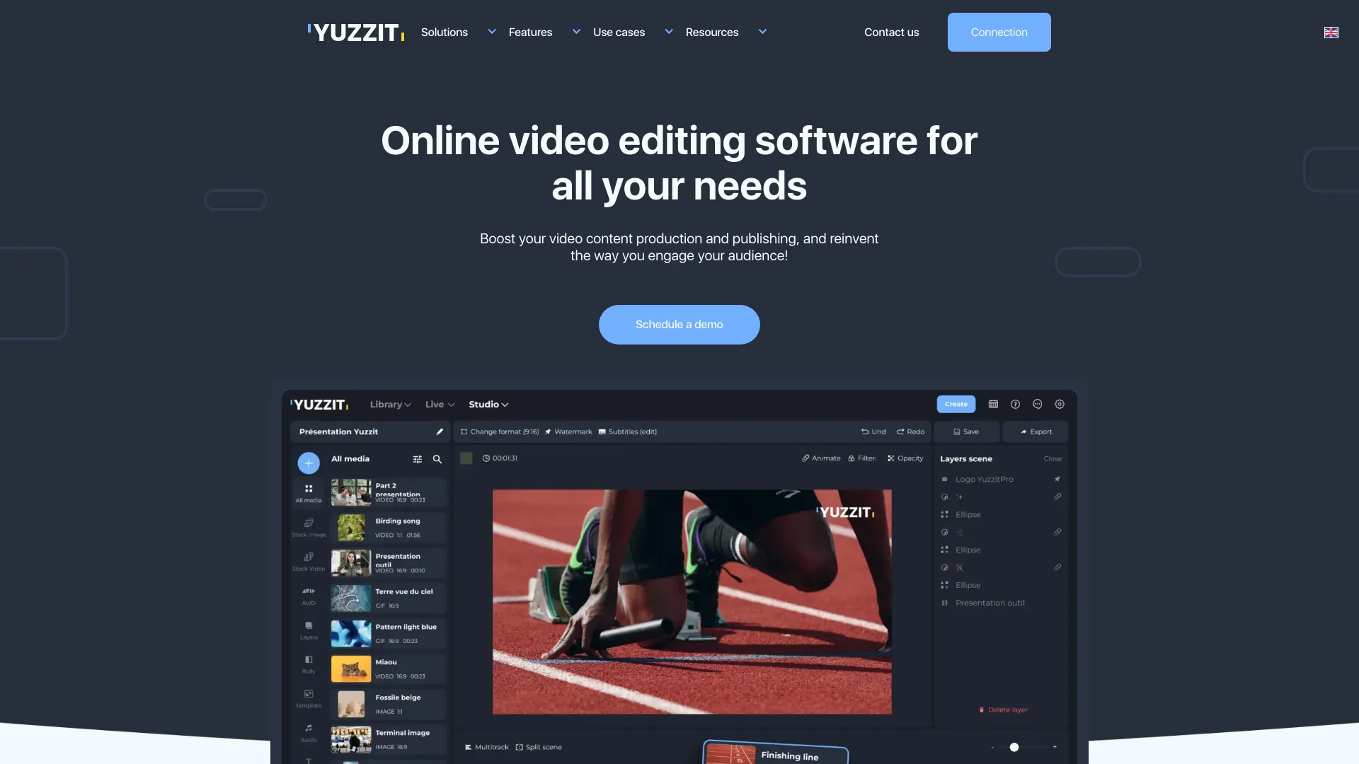 Yuzzit - Video editing & live streaming software screenshot