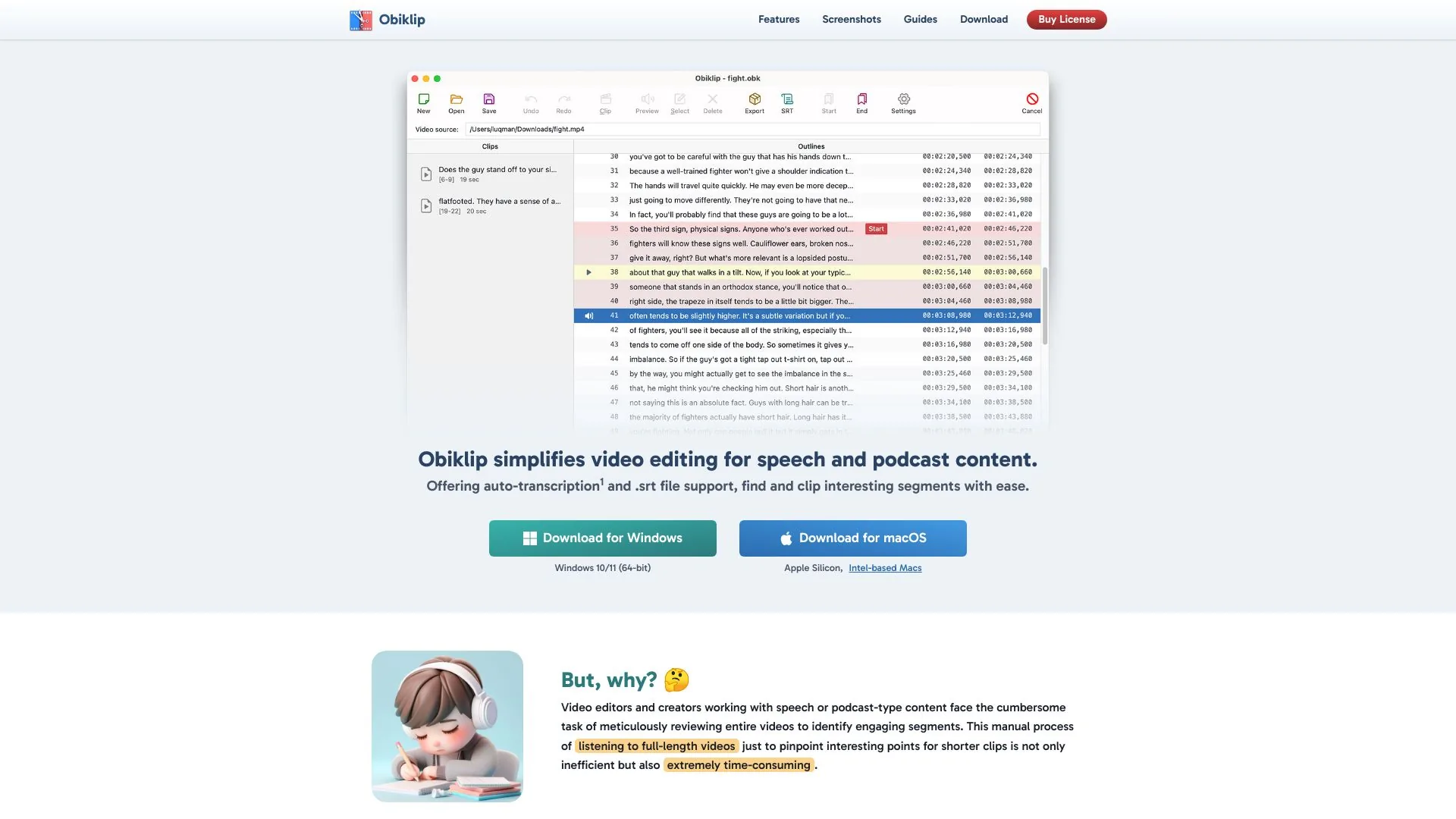 Obiklip screenshot