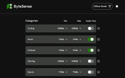 ByteSense screenshot