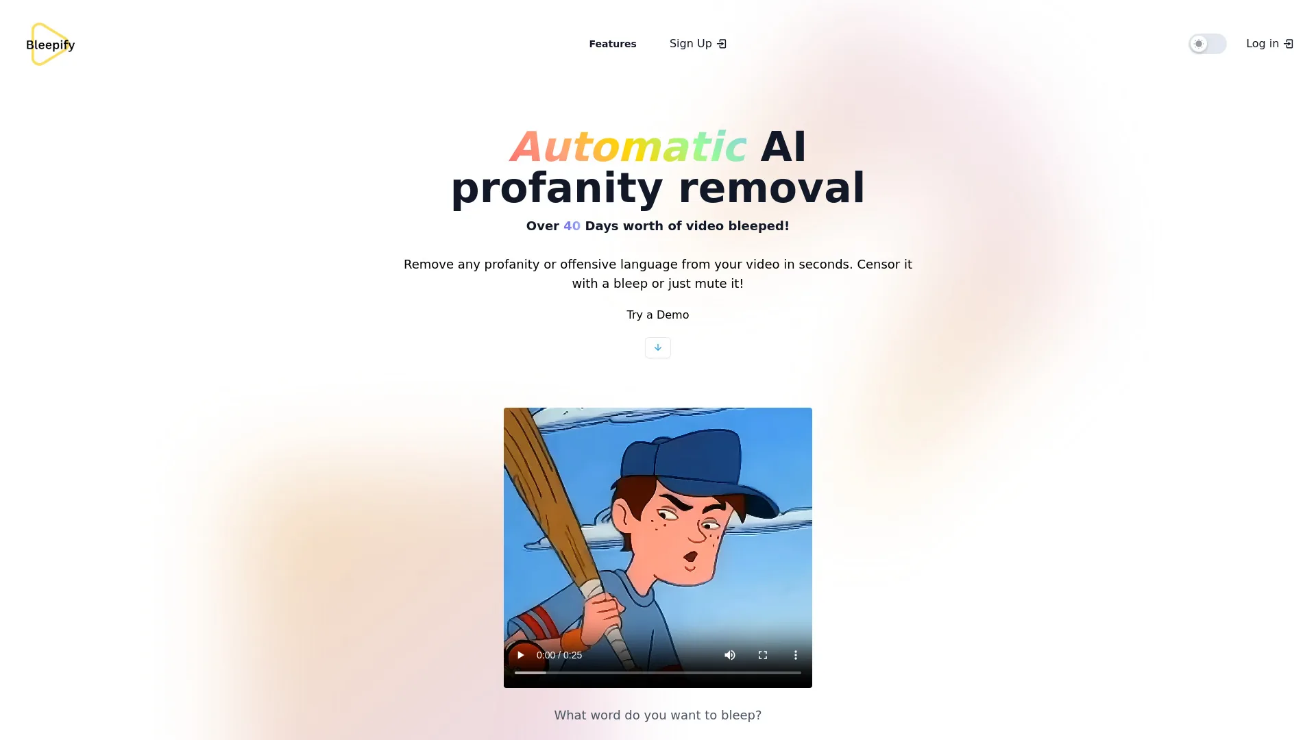 Bleepify screenshot
