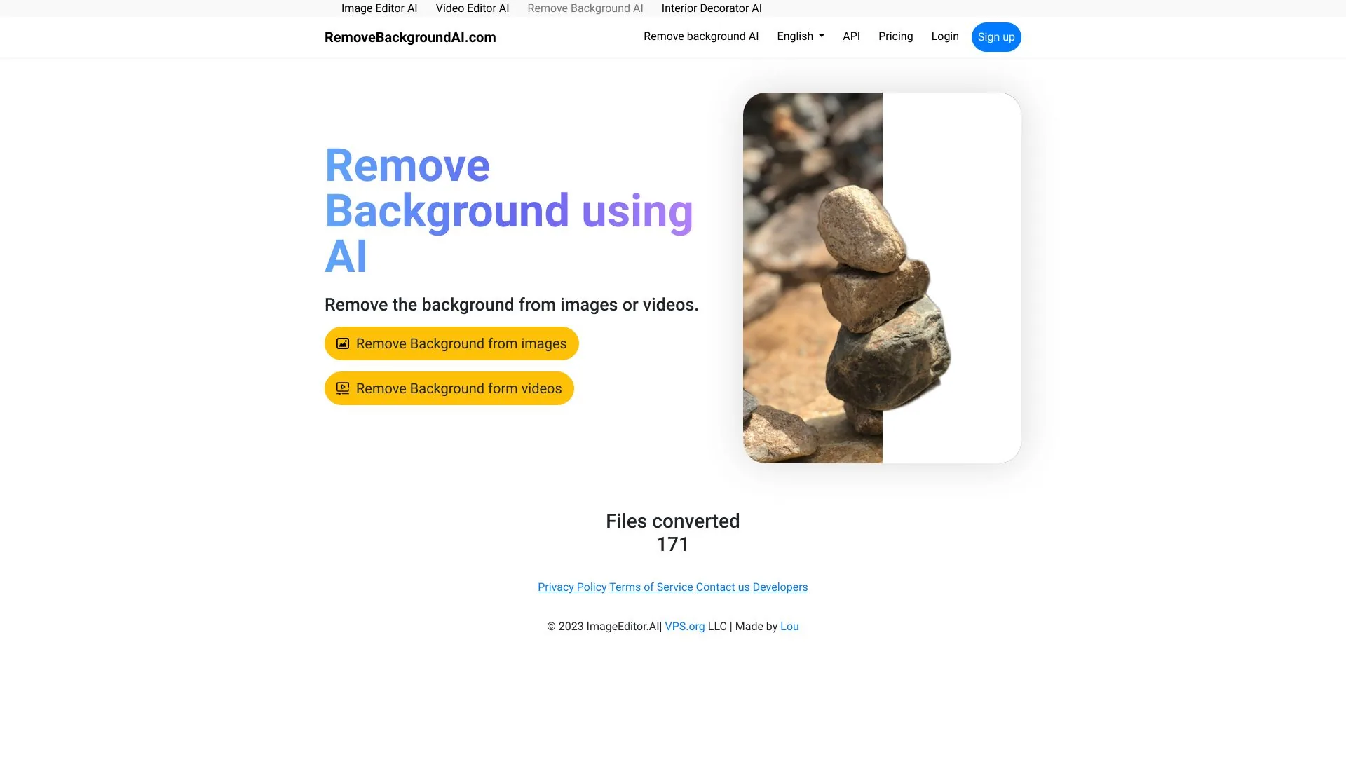 RemoveBackgroundAI.com screenshot