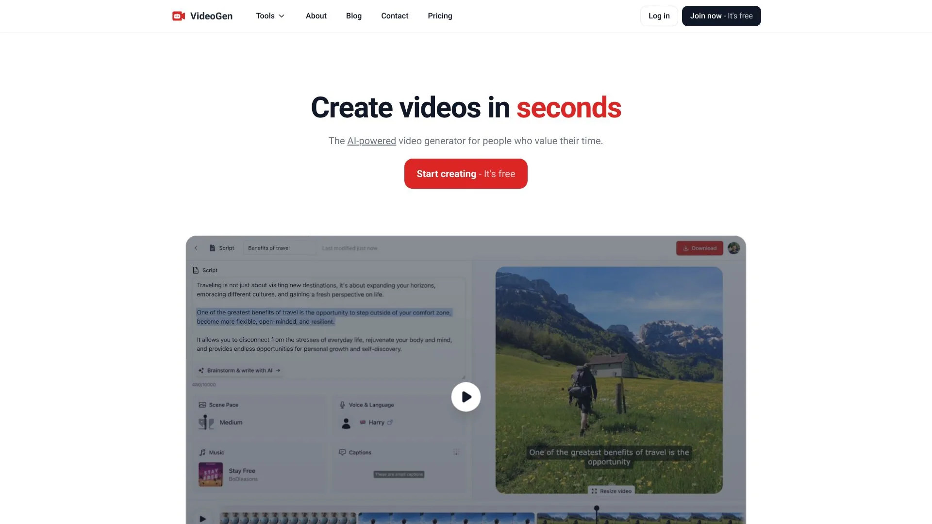 VideoGen - AI Video Generator screenshot
