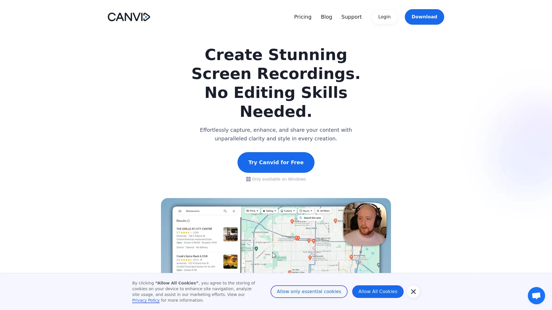Canvid AI Screen Recorder screenshot