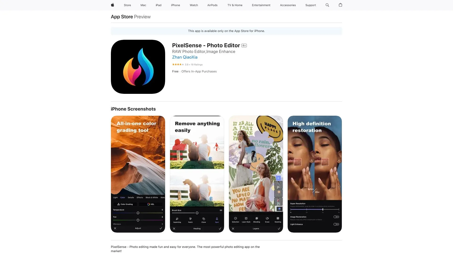 PixelSense screenshot