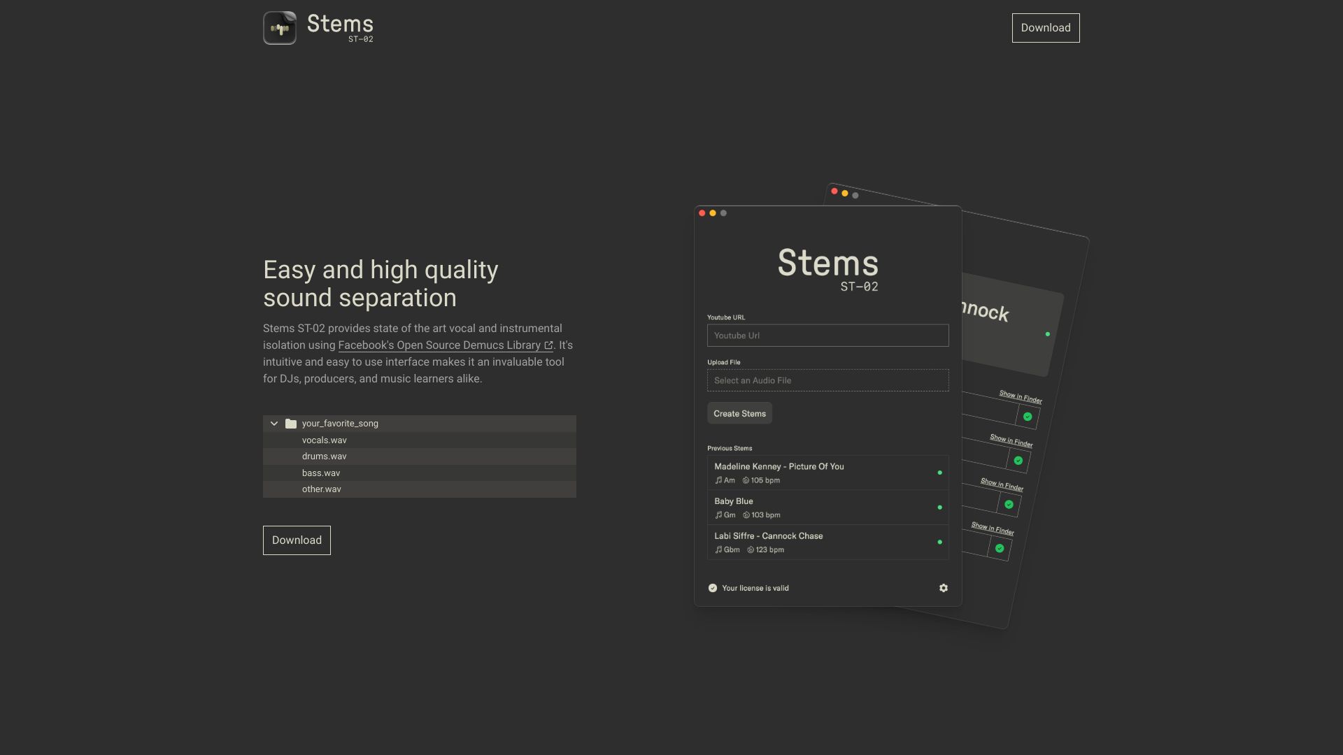 Stems screenshot