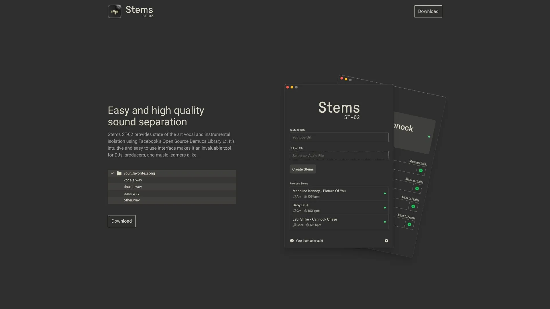 Stems screenshot