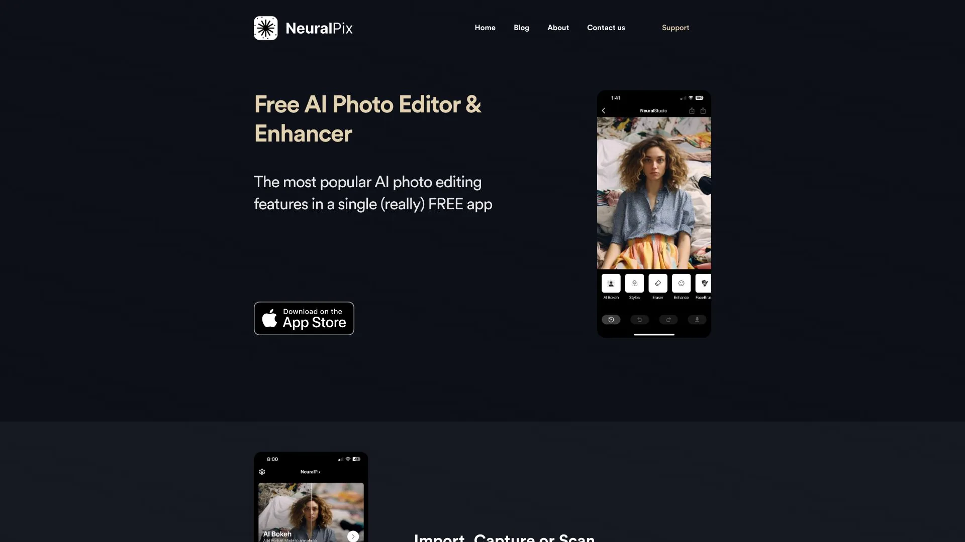 Free AI Photo Enhancer & Editor screenshot