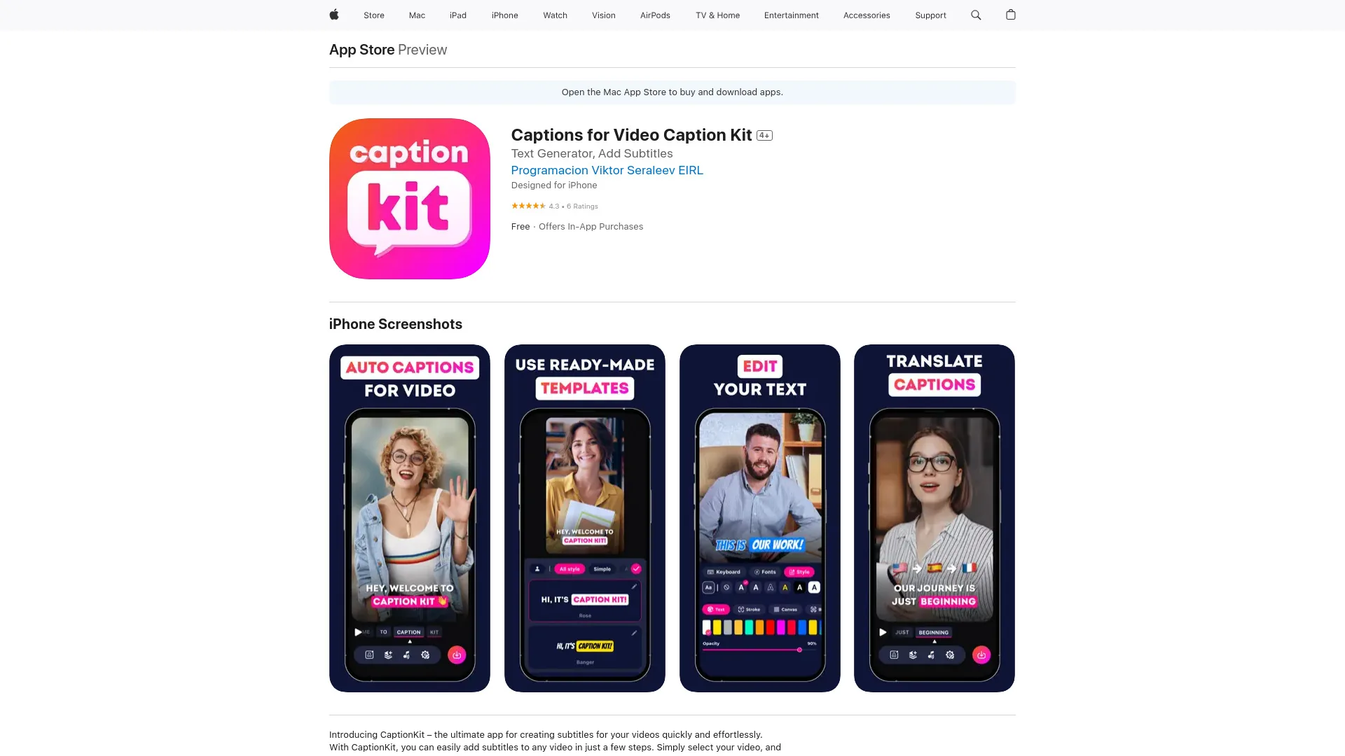 CaptionKit screenshot