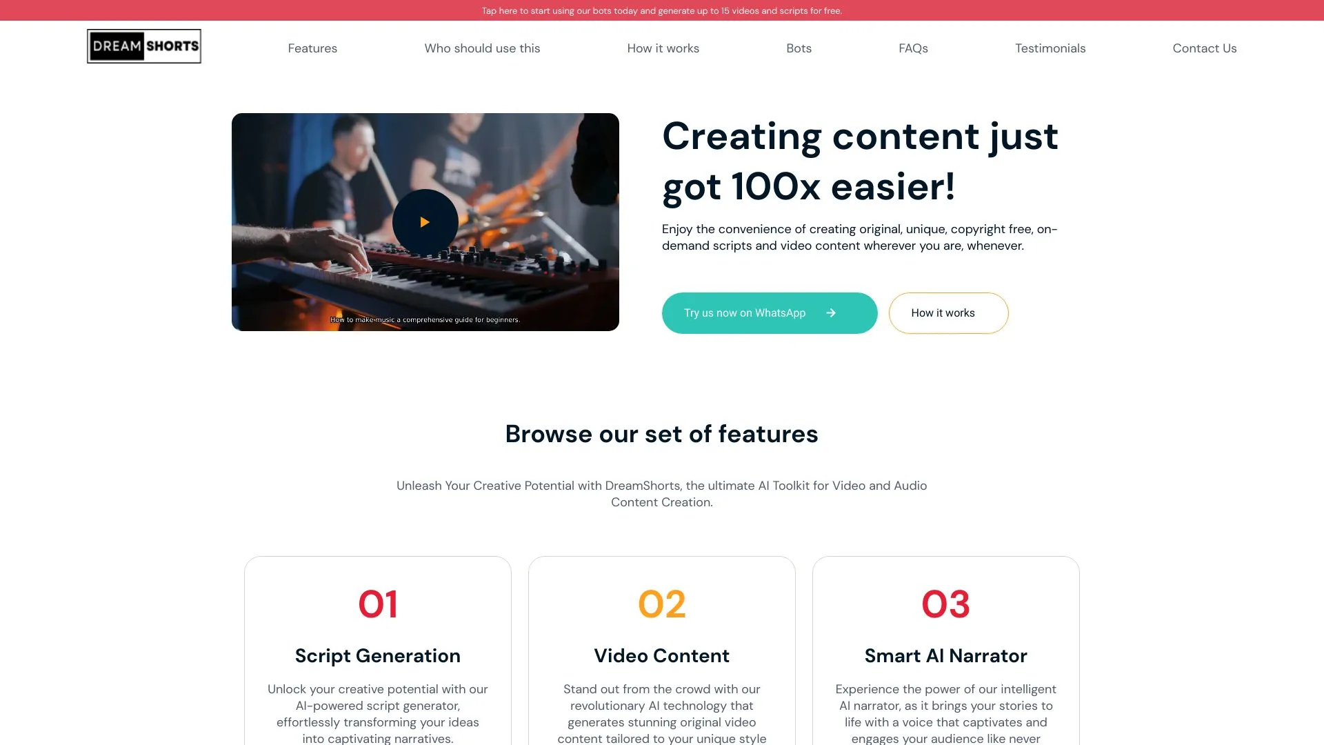 DreamShorts screenshot