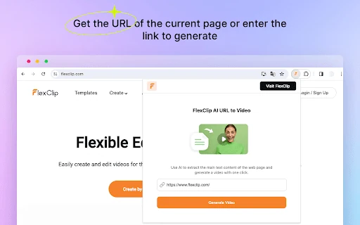 FlexClip AI URL to Video screenshot