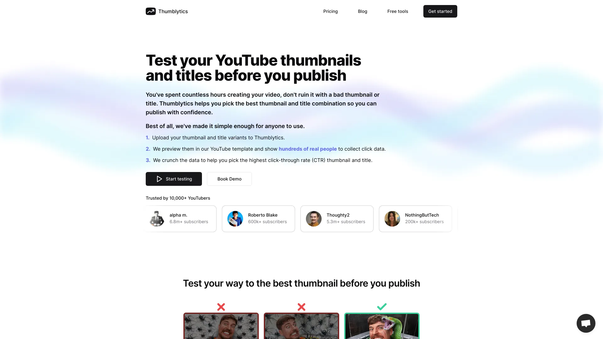 Thumblytics screenshot