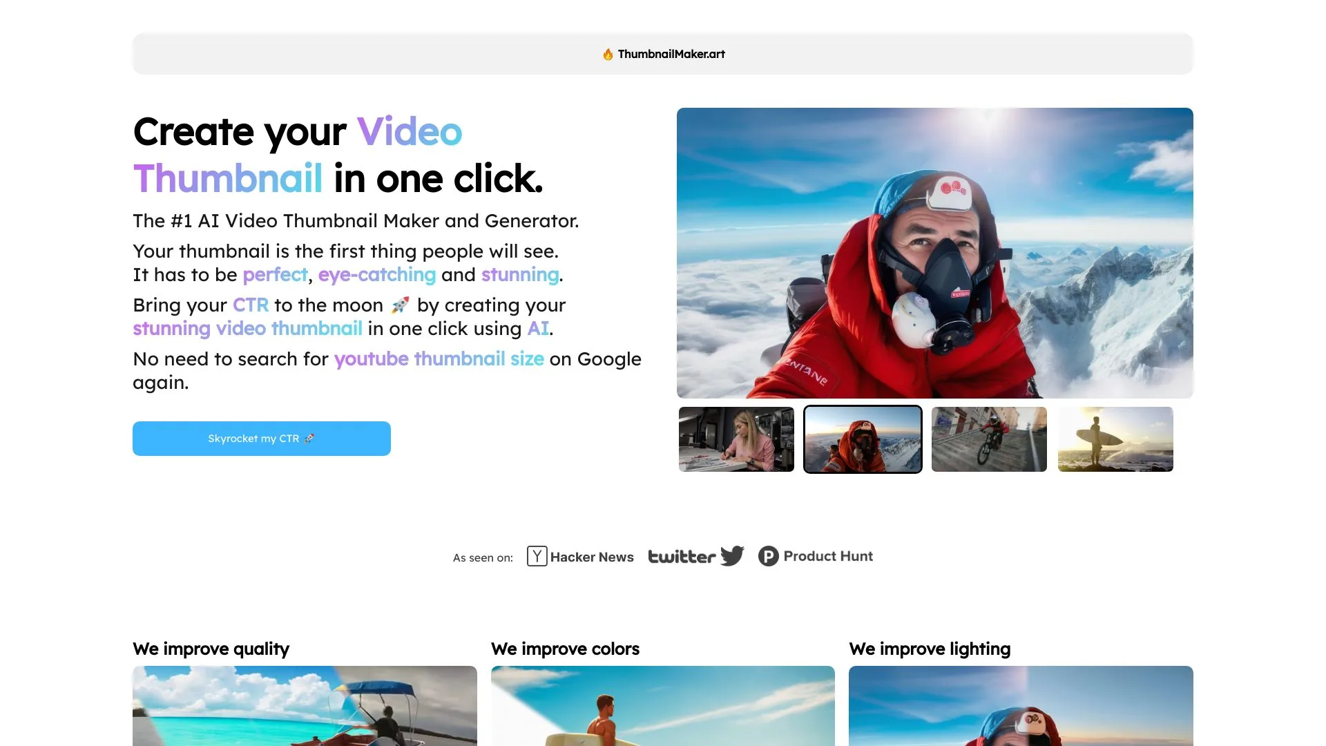 ThumbnailMaker - #1 AI Thumbnail Maker! screenshot