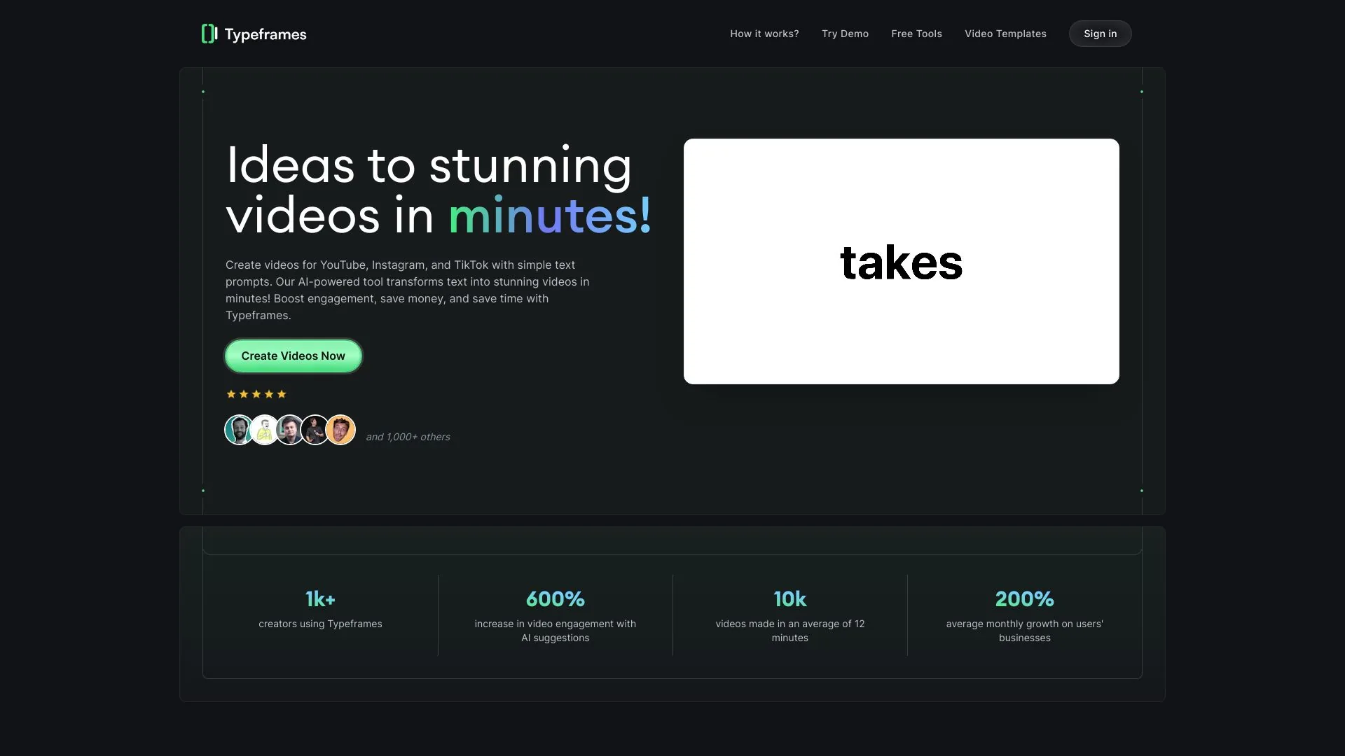 Typeframes screenshot