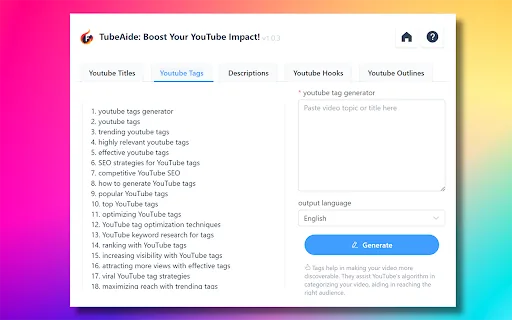 TubeAIde screenshot