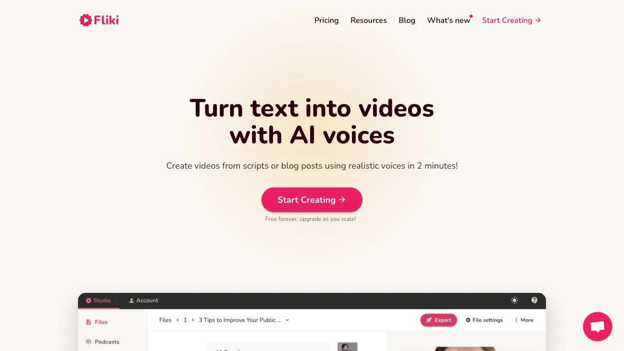 Fliki screenshot