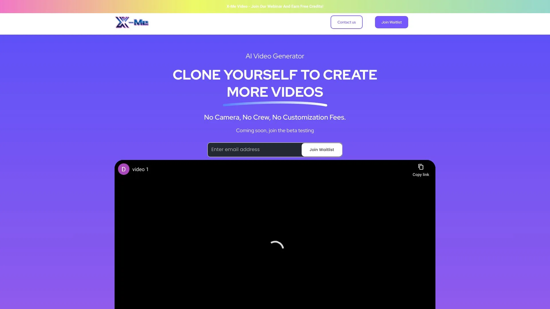 X-Me - x-me.world | AI视频生成器 screenshot