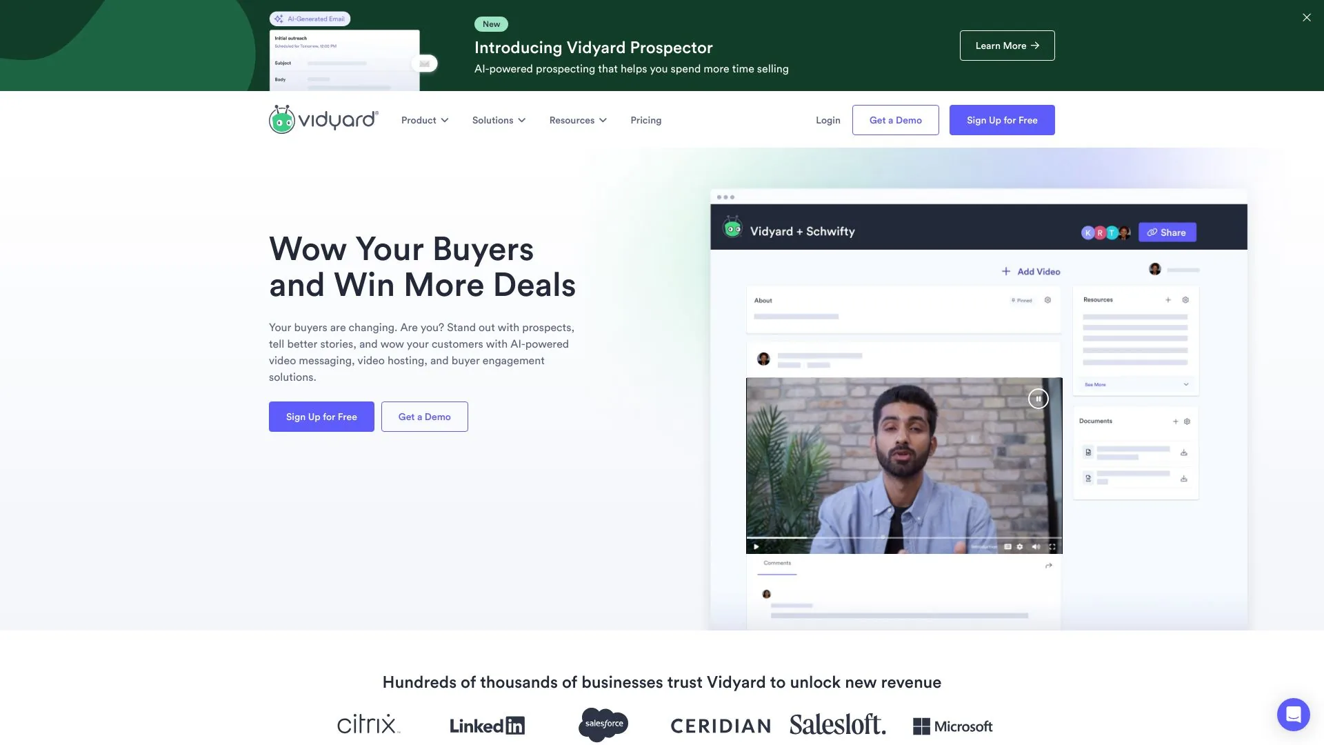Vidyard - Video Tools for Virtual Sales and Marketing Teams screenshot