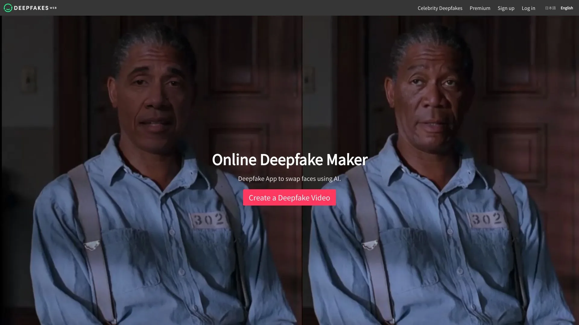 Deepfakes Web screenshot