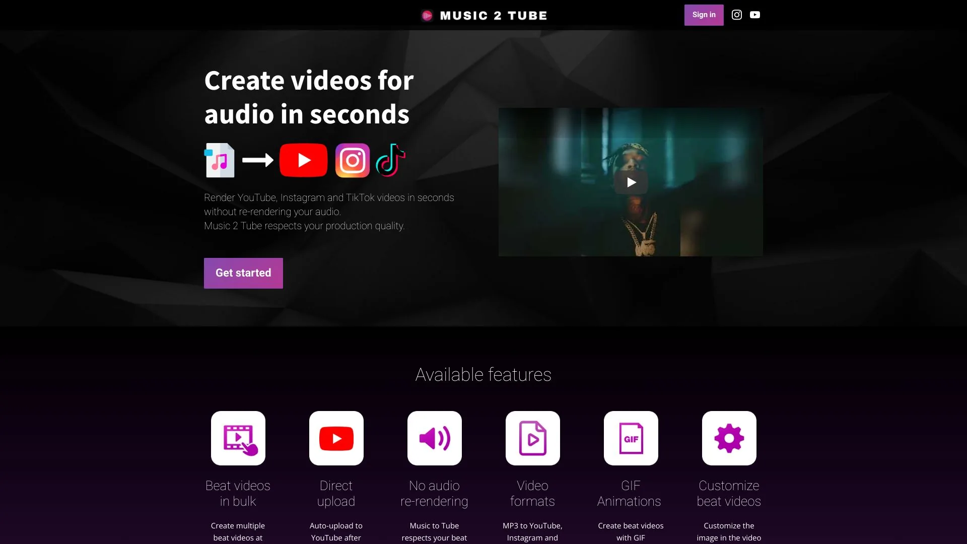 Music2Tube screenshot