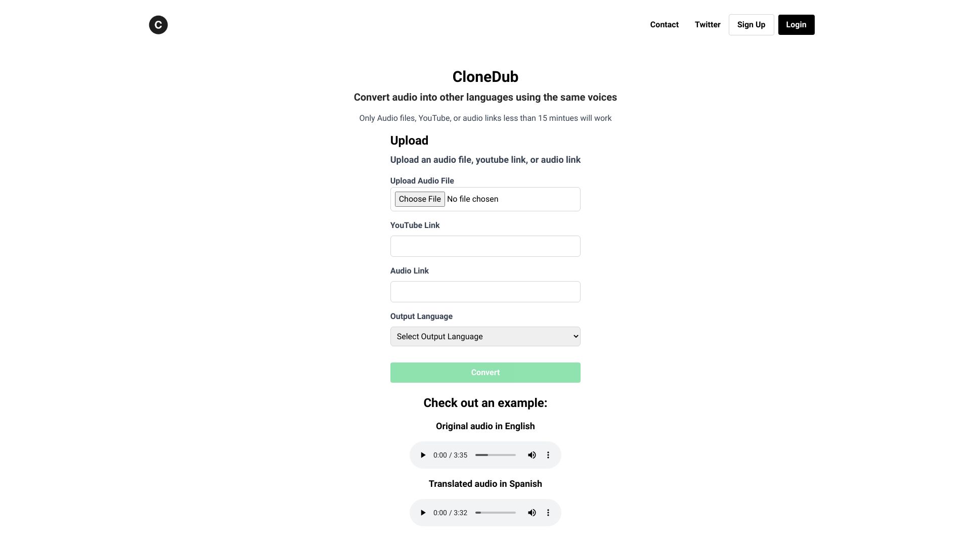 Clonedub screenshot