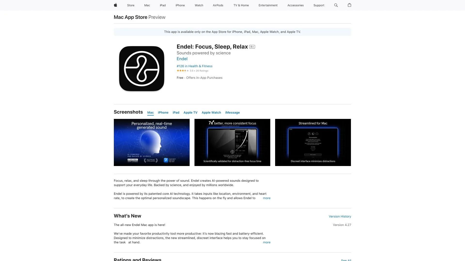 Endel Focus Sleep Relax screenshot