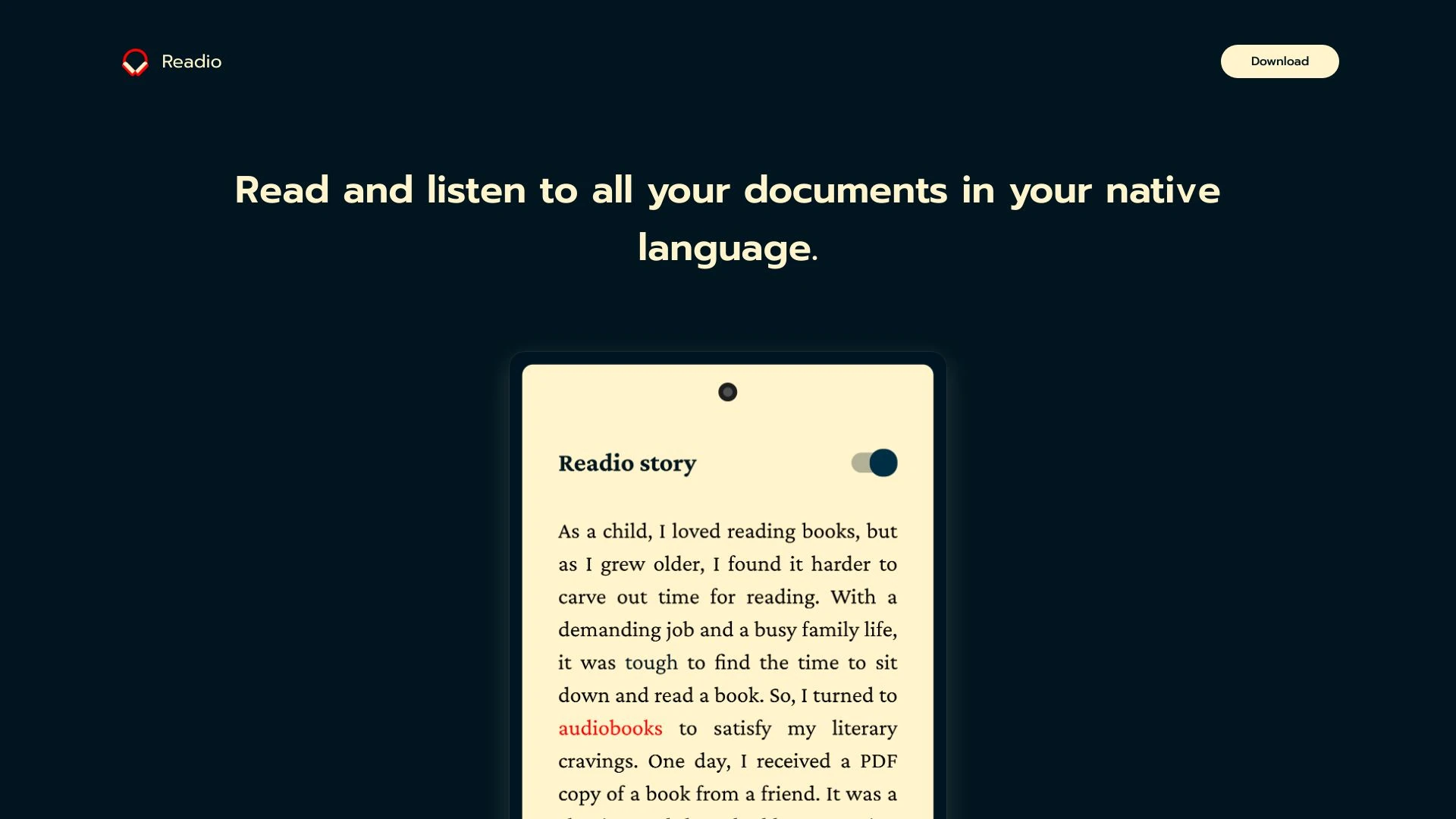 Readio screenshot