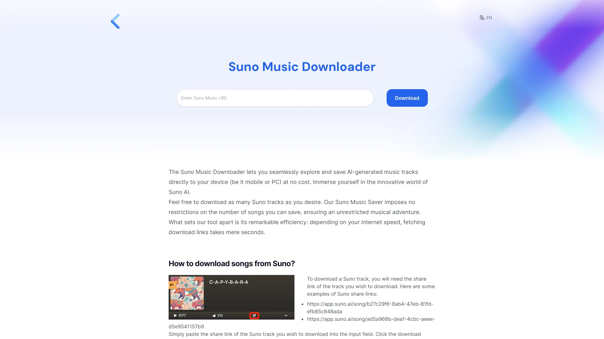 Suno Downloader screenshot