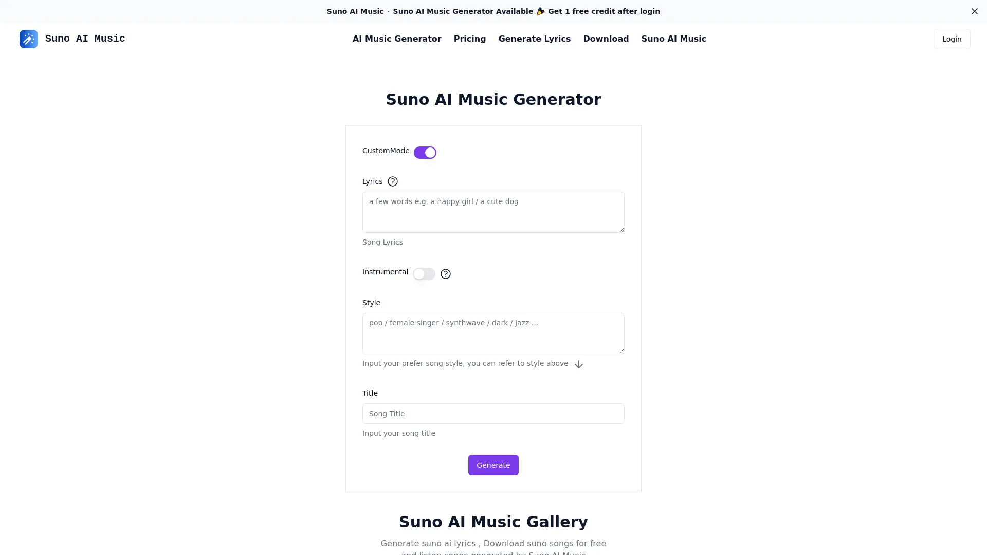 Suno AI Music screenshot