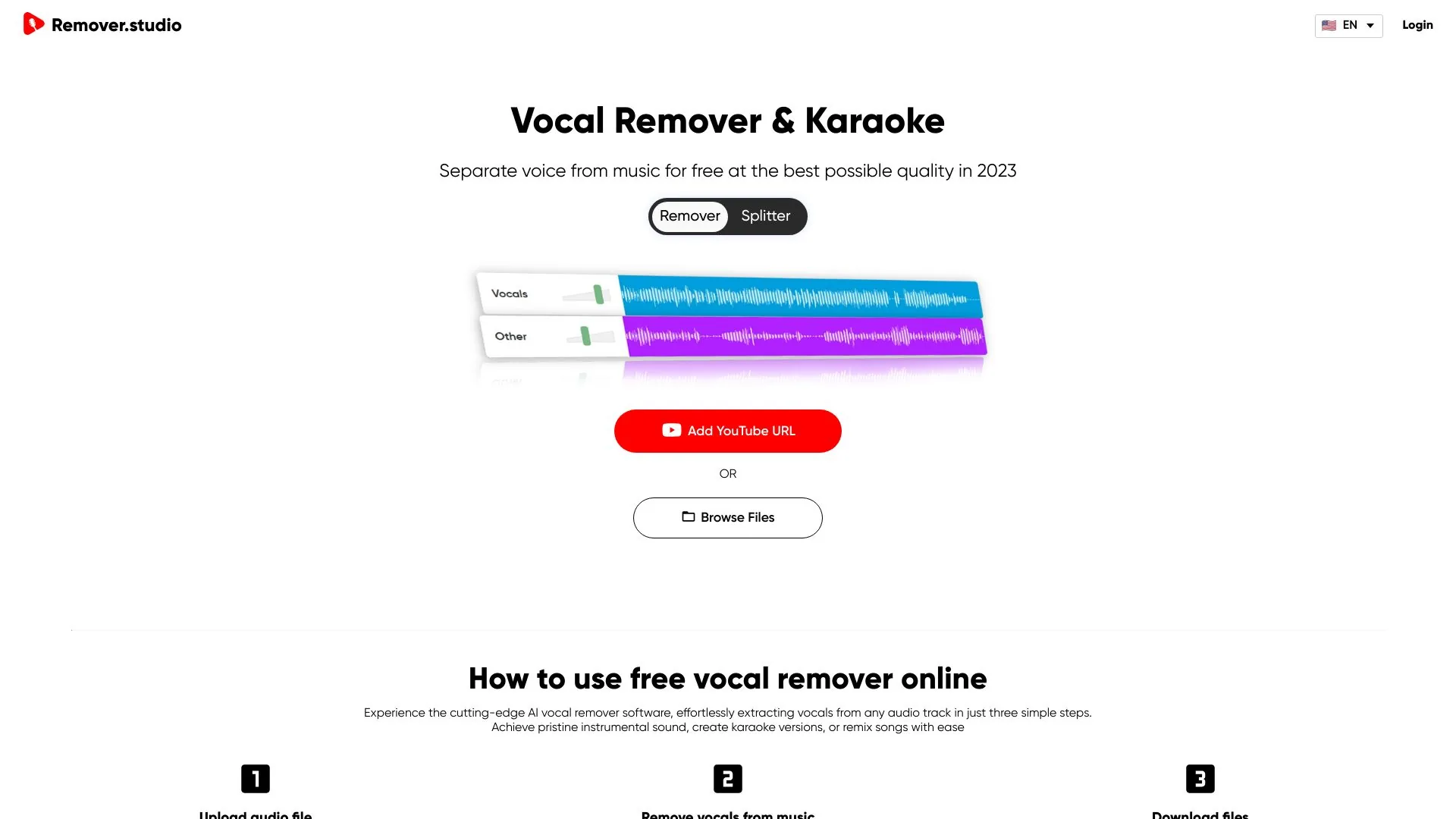 VocalRemover.co screenshot