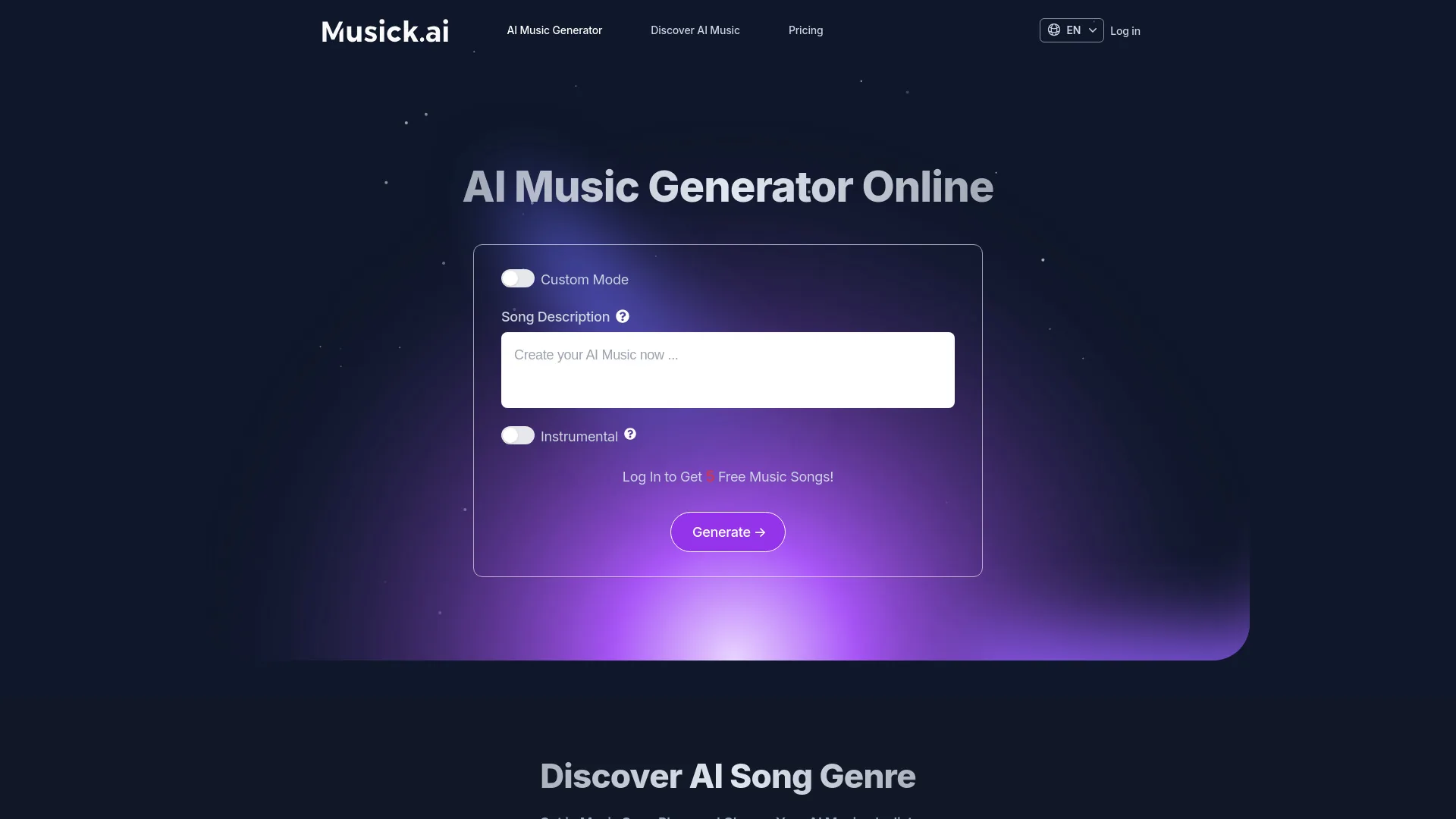 Musick AI screenshot