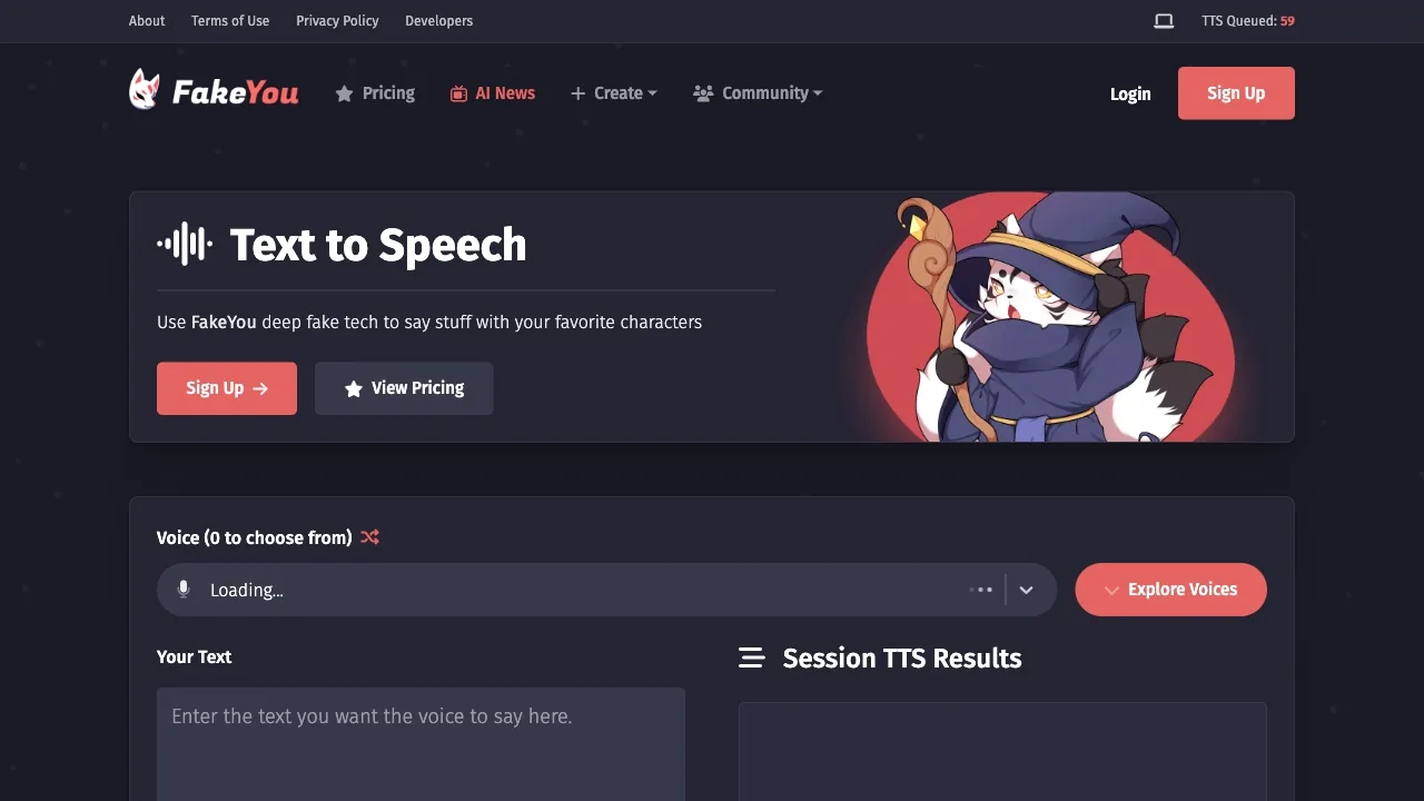 FakeYou - Deep Fake Text to Speech screenshot