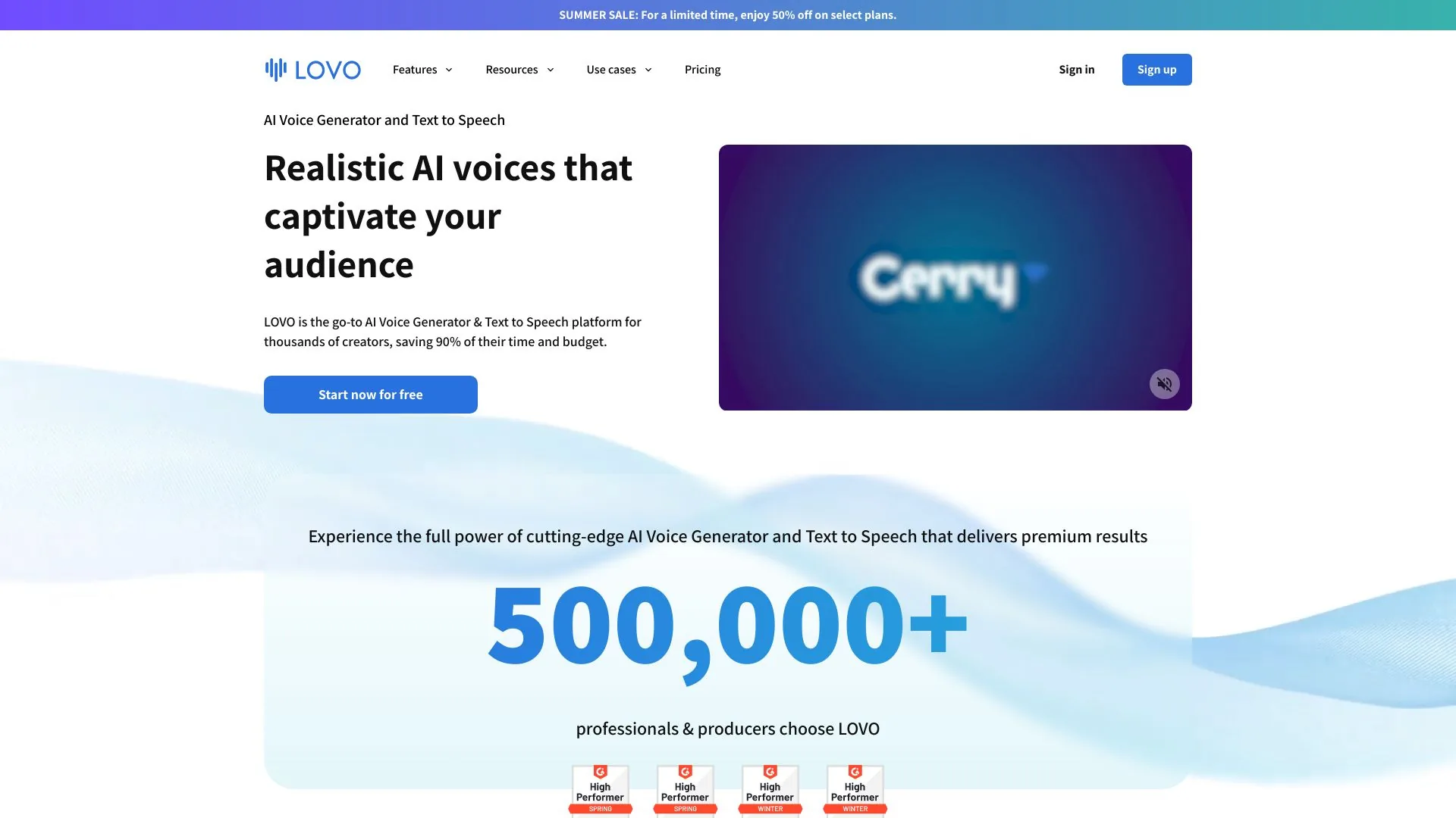 LOVO AI语音生成器 screenshot