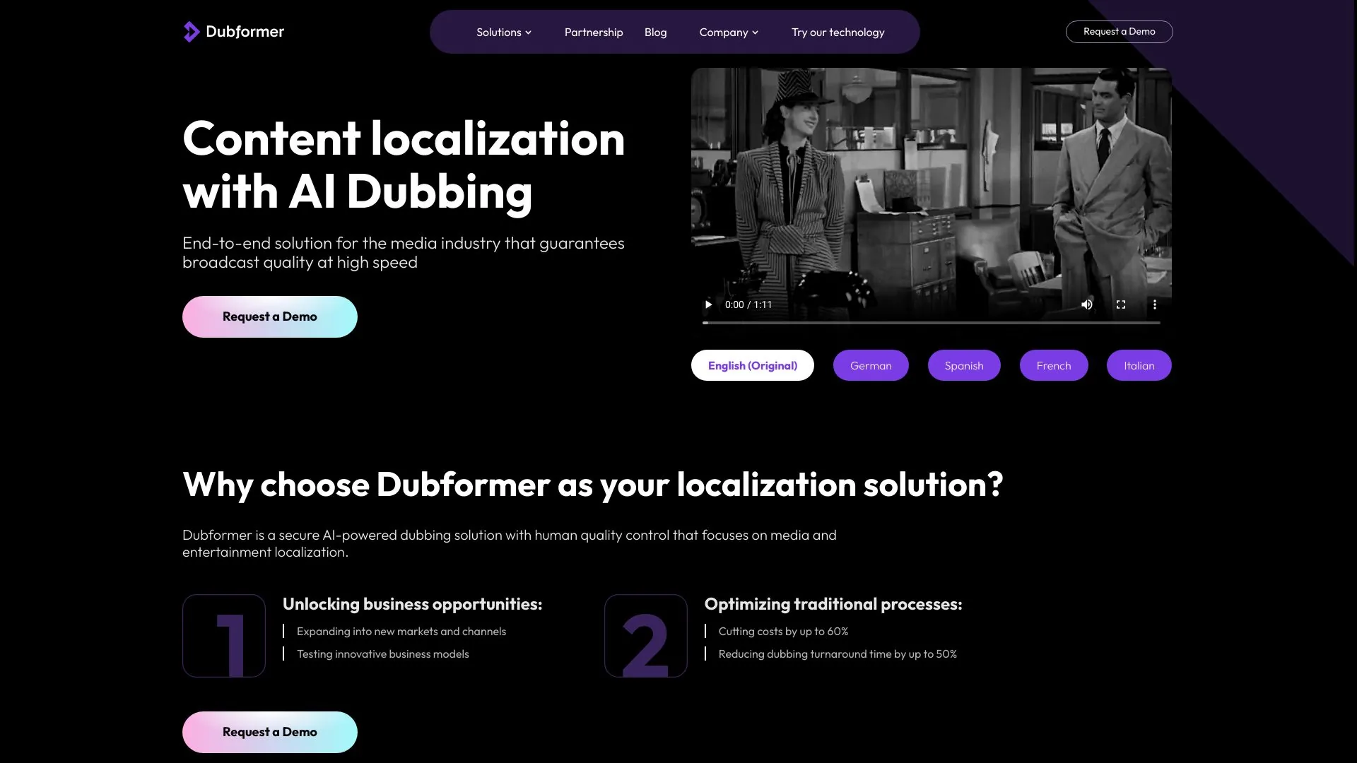 Dubformer screenshot