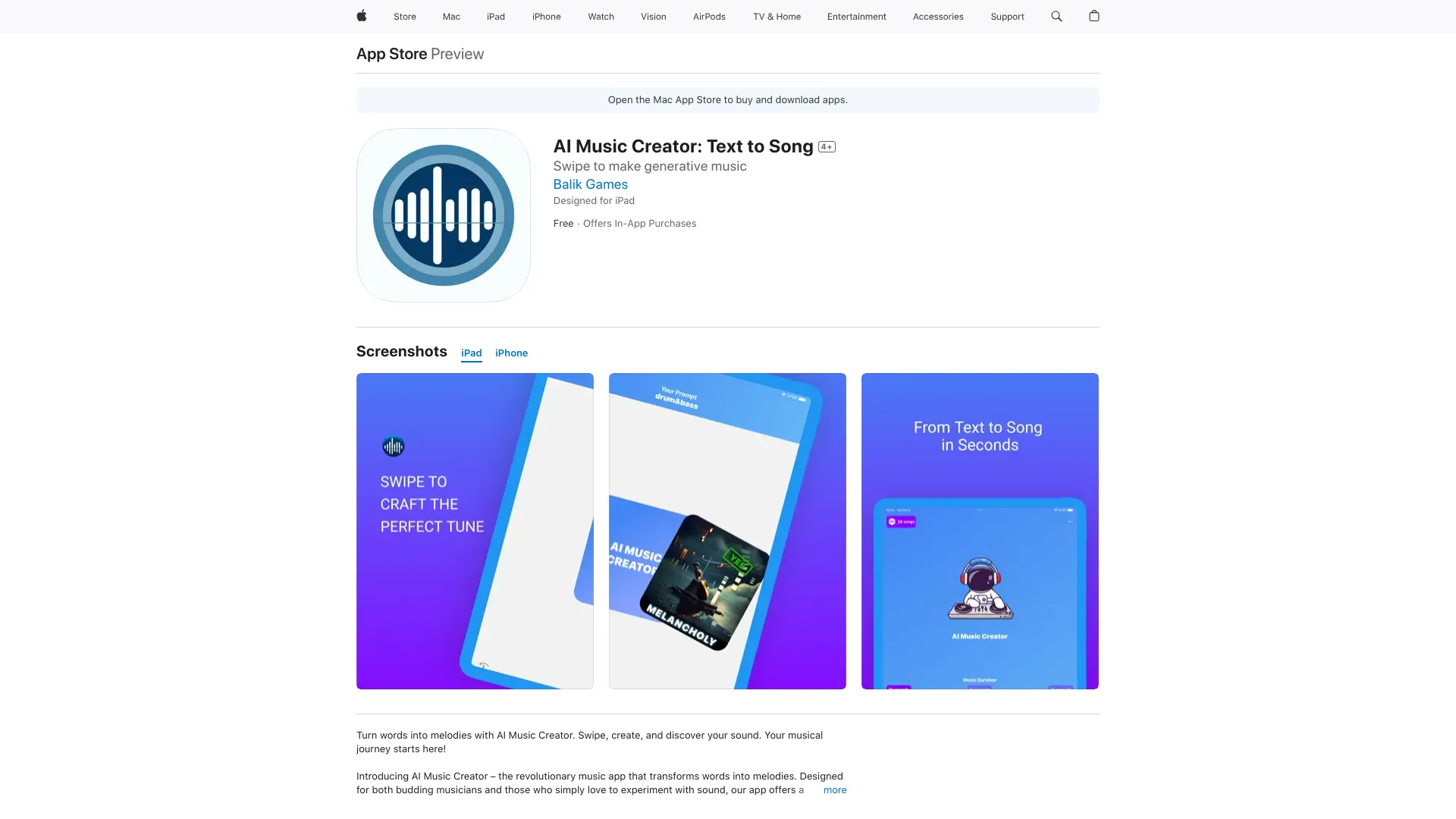 AI Music Creator screenshot