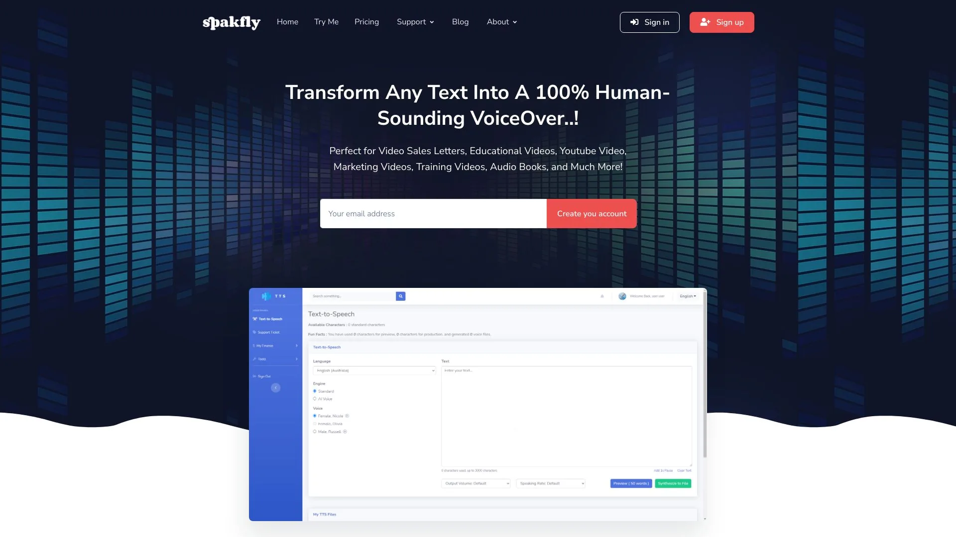Spakfly screenshot