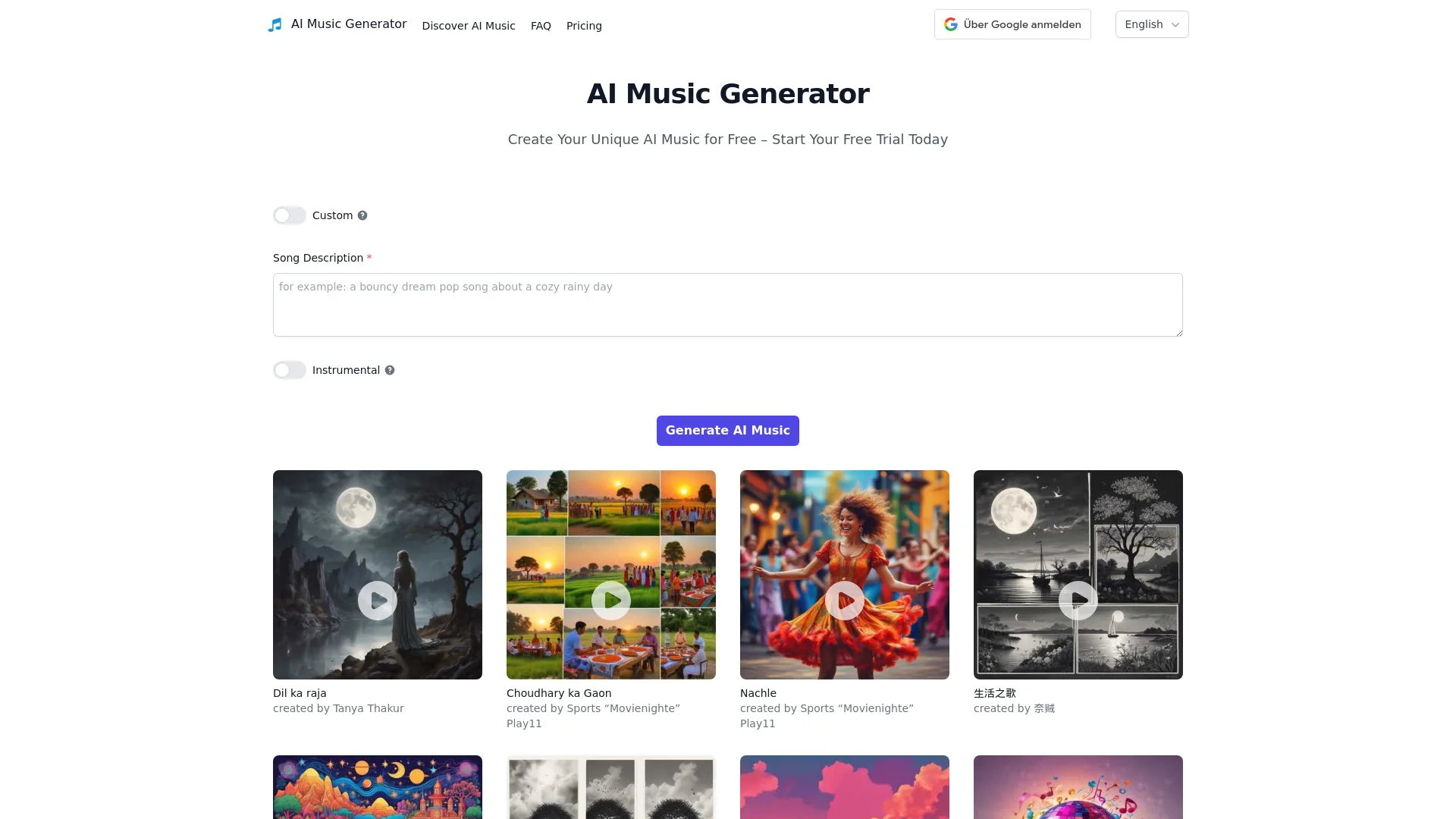 AI Music Generator screenshot