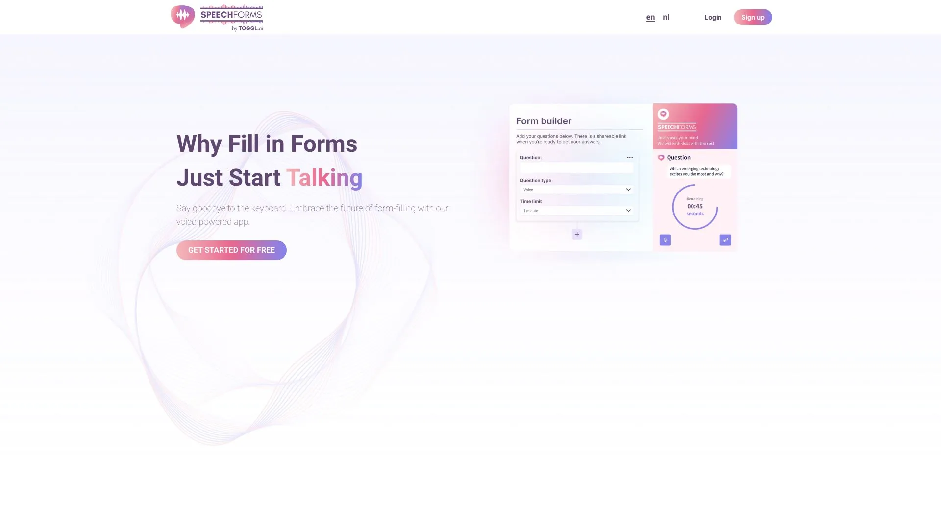 SpeechForms screenshot